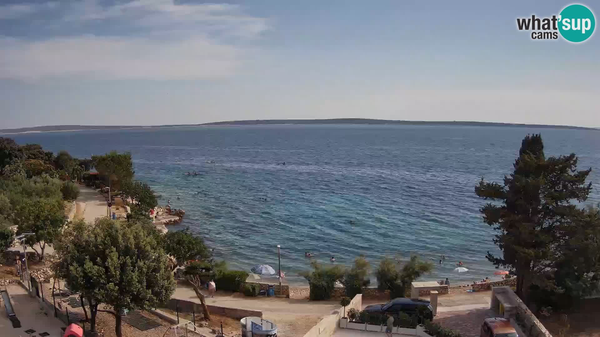 Webcam Plage Male Mandre – Vue en direct depuis l’île de Pag