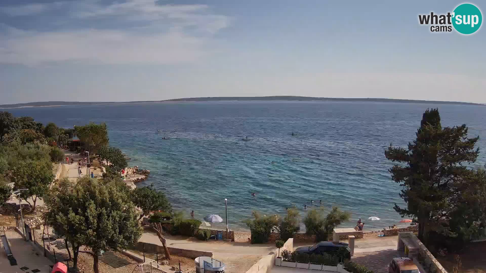Webcam Plage Male Mandre – Vue en direct depuis l’île de Pag