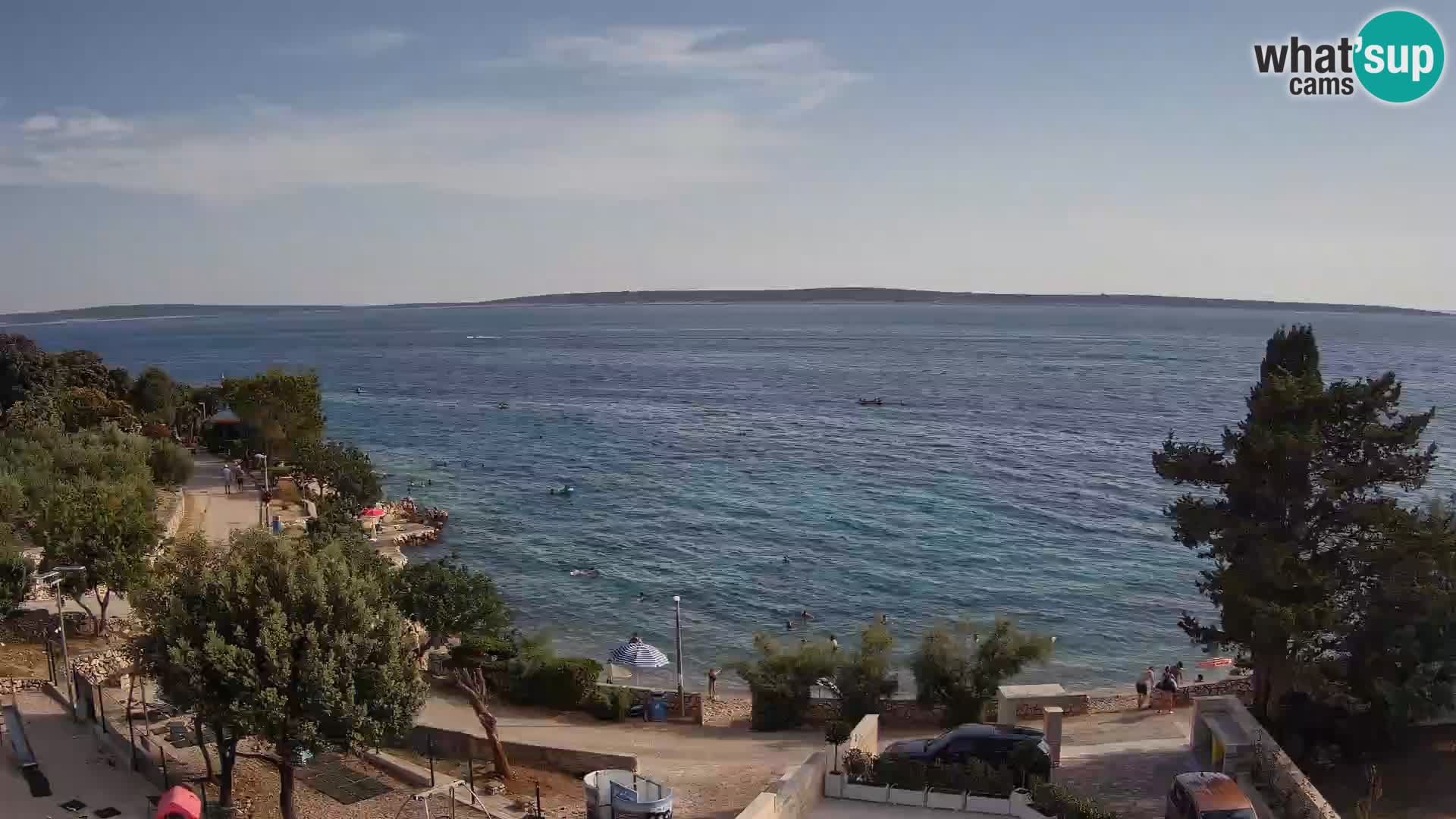 Webcam Strand Male Mandre – Liveblick von der Insel Pag