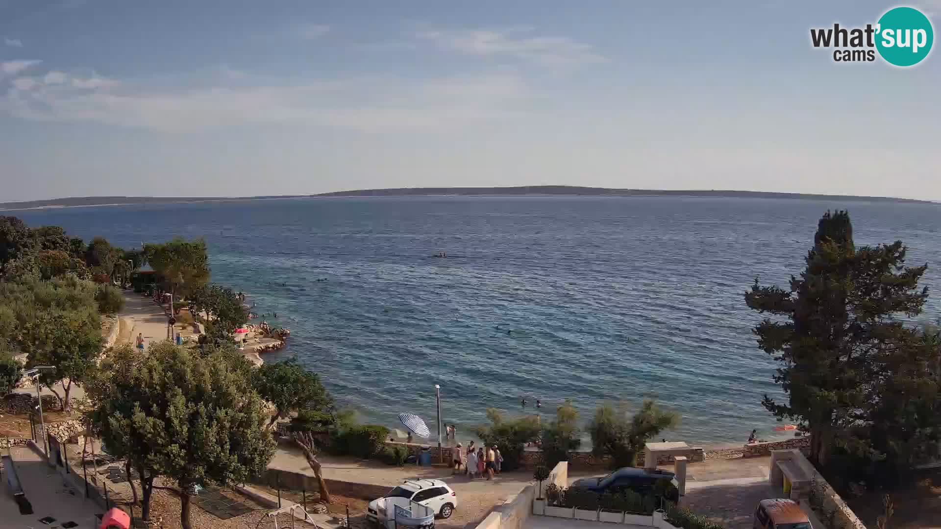 Webcam Plage Male Mandre – Vue en direct depuis l’île de Pag
