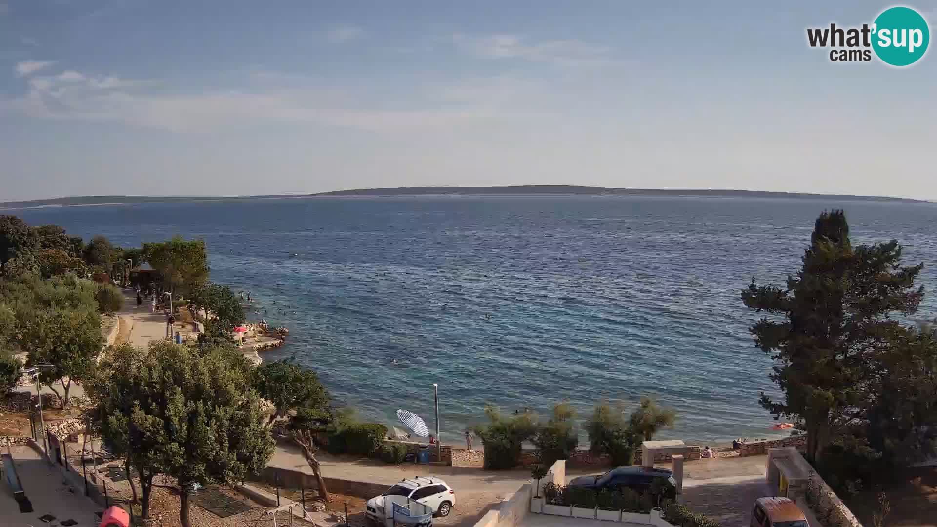 Webcam Plaža Male Mandre – Diretta dalla spiaggia sull’isola di Pag