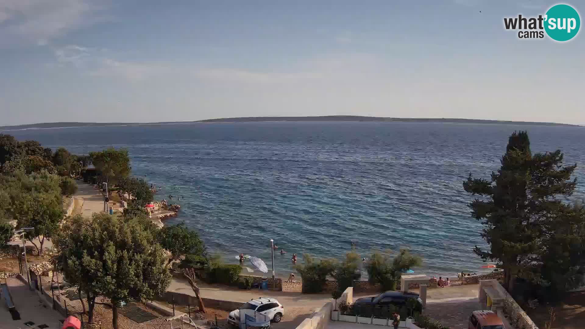 Webcam Strand Male Mandre – Liveblick von der Insel Pag