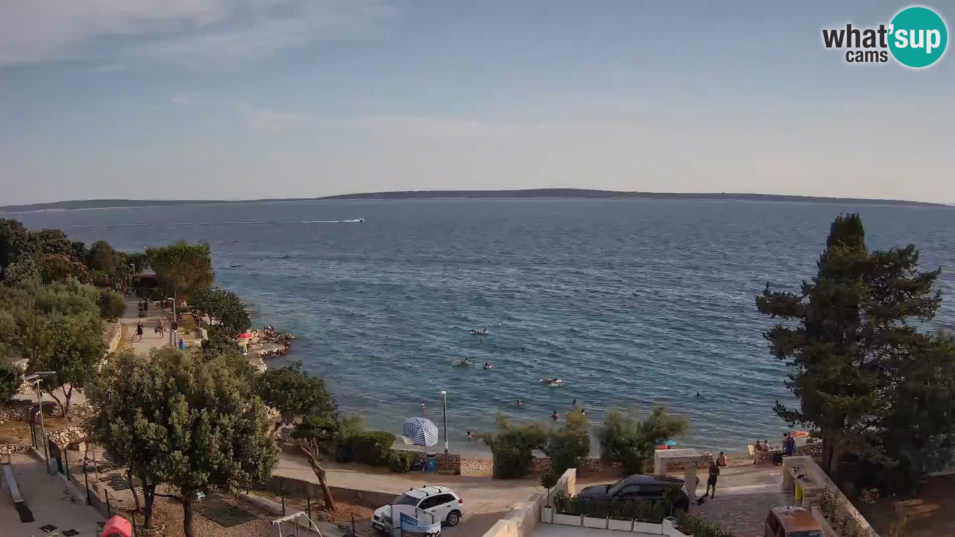 Webcam Plage Male Mandre – Vue en direct depuis l’île de Pag