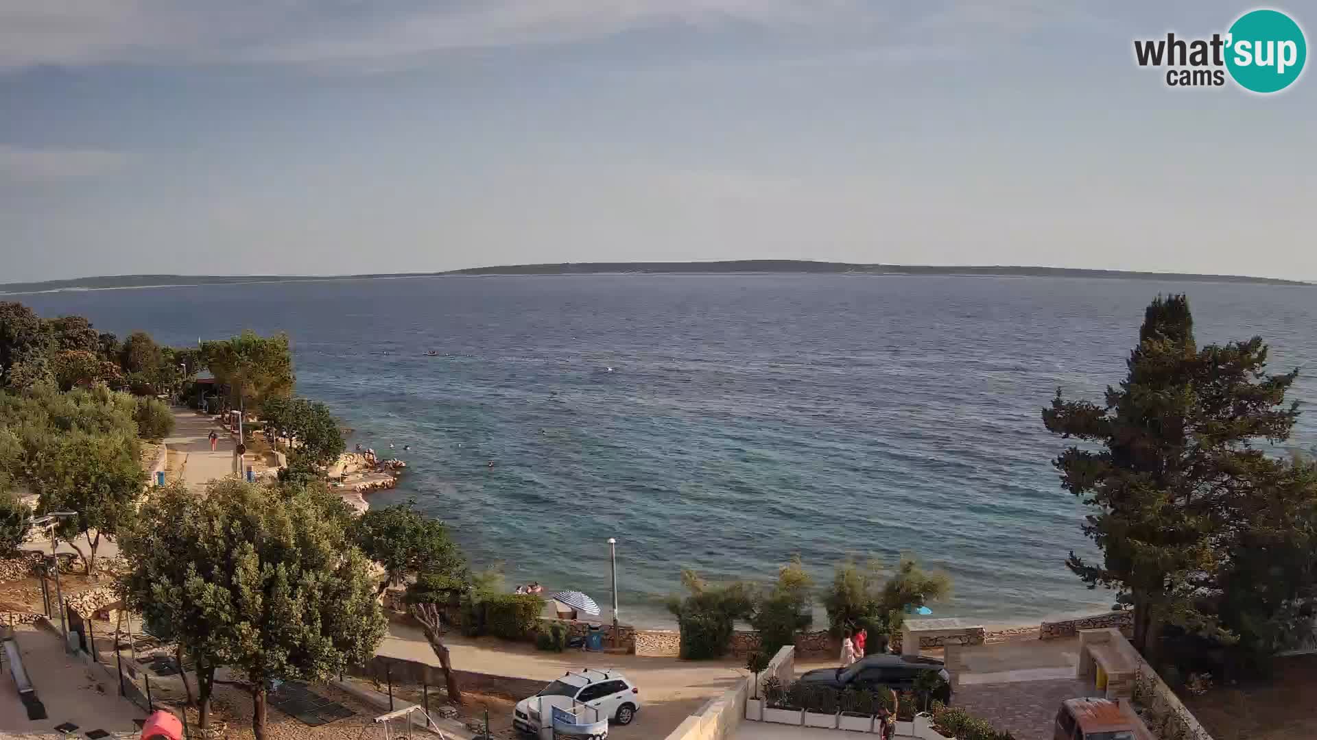 Webcam Strand Male Mandre – Liveblick von der Insel Pag
