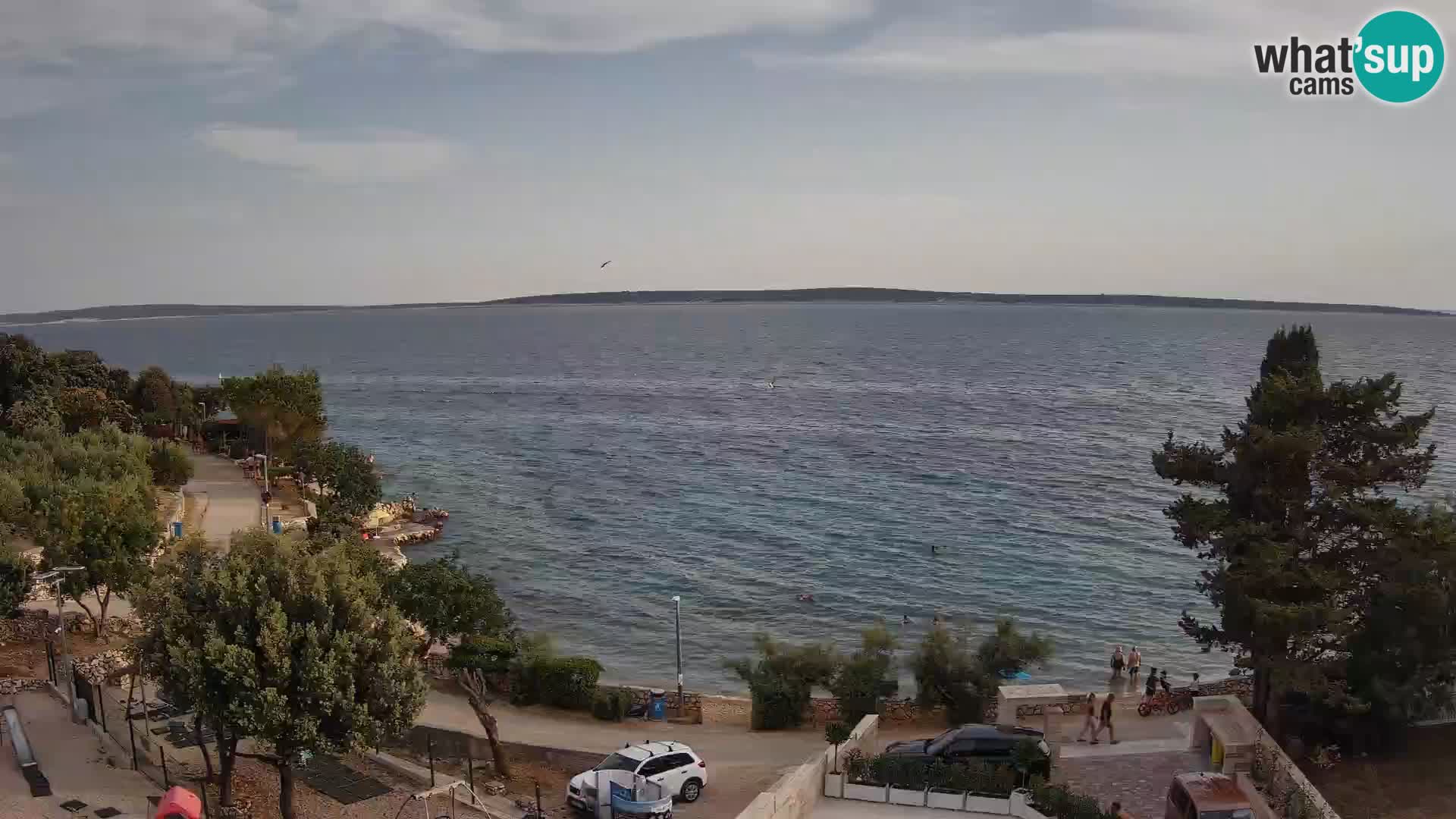 Webcam Plage Male Mandre – Vue en direct depuis l’île de Pag