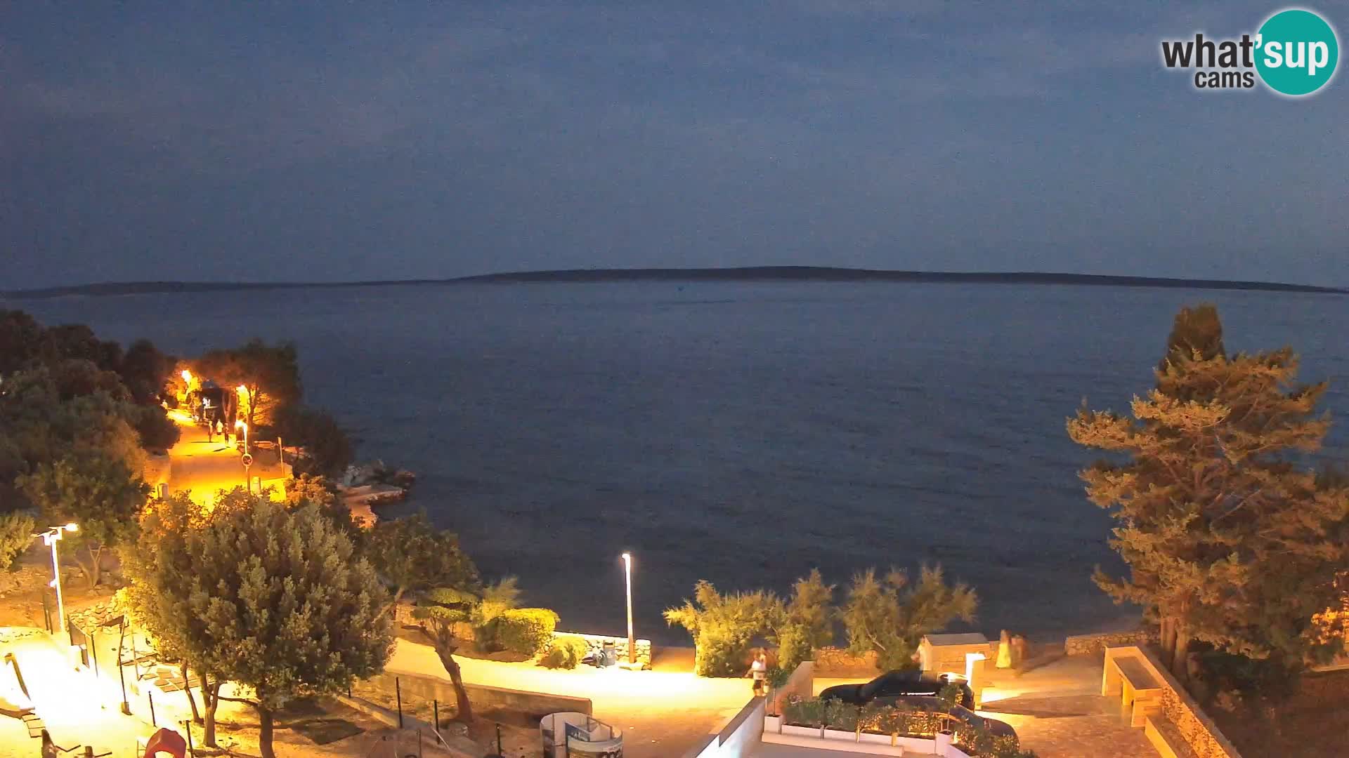 Webcam Plaža Male Mandre – Diretta dalla spiaggia sull’isola di Pag