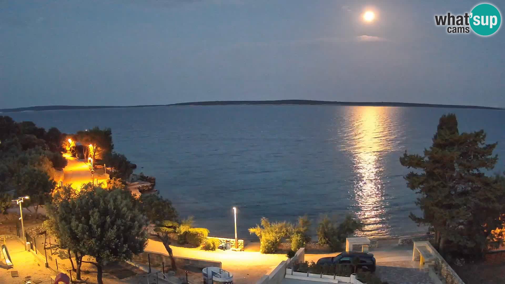 Webcam Plaža Male Mandre – Live View from Pag Island