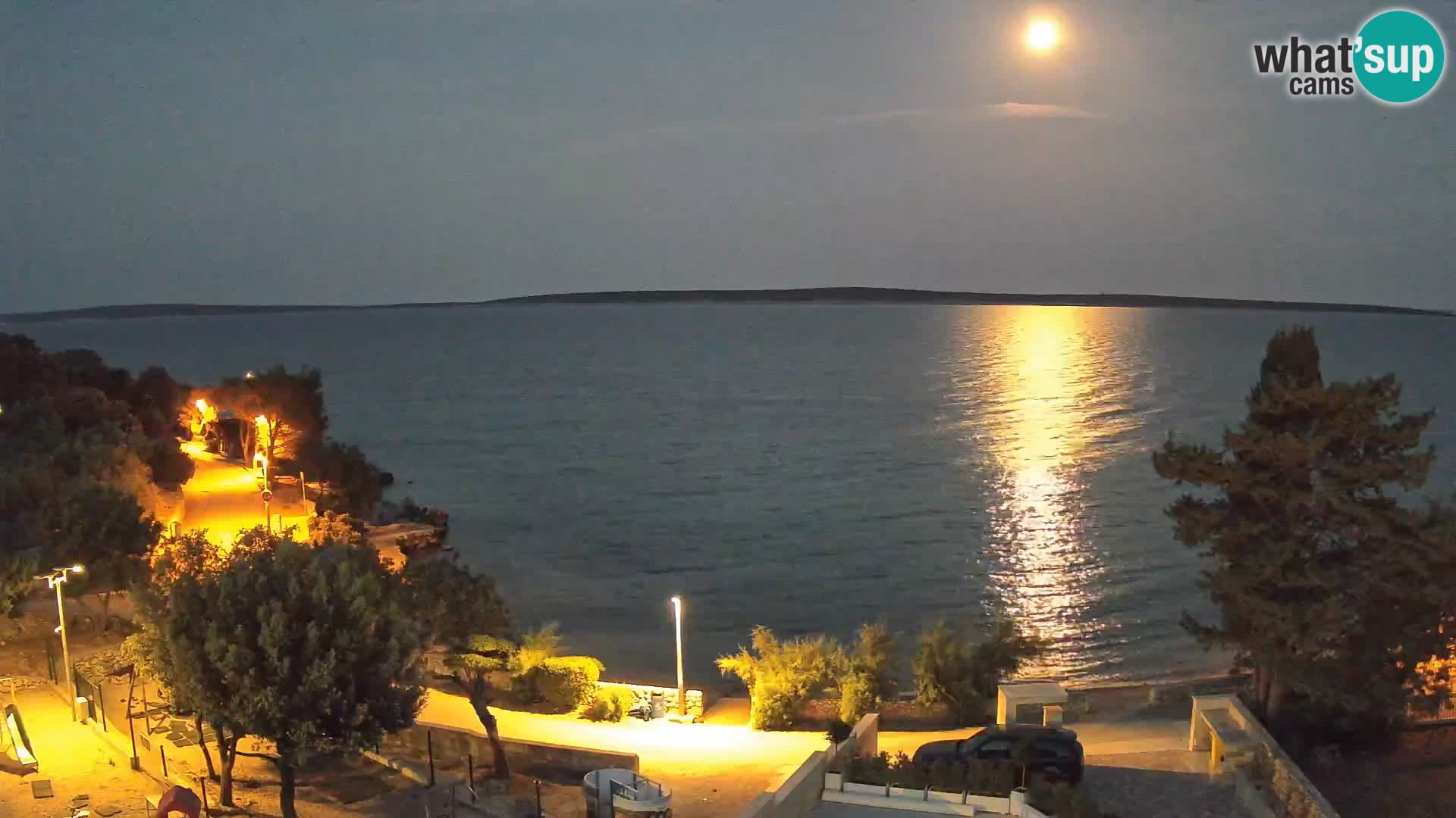 Webcam Strand Male Mandre – Liveblick von der Insel Pag