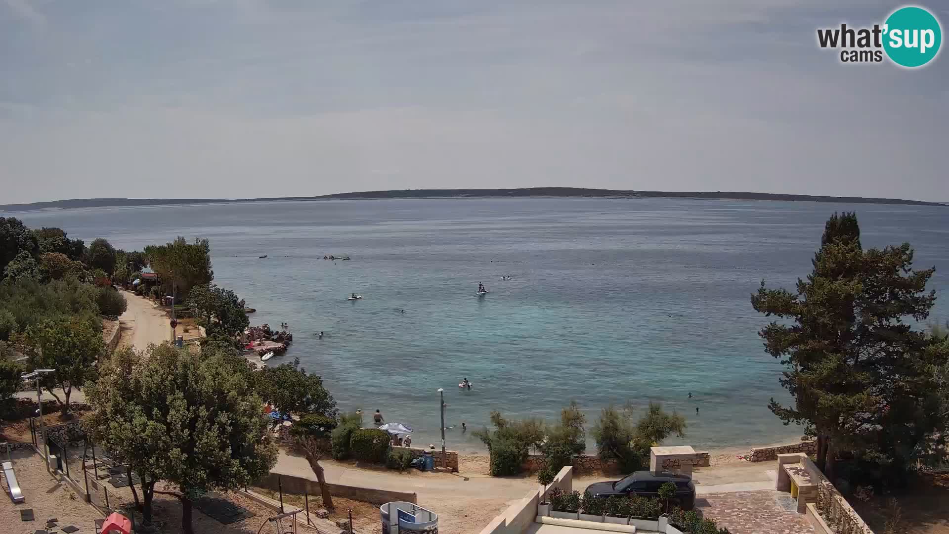 Webcam Plaža Male Mandre – Diretta dalla spiaggia sull’isola di Pag