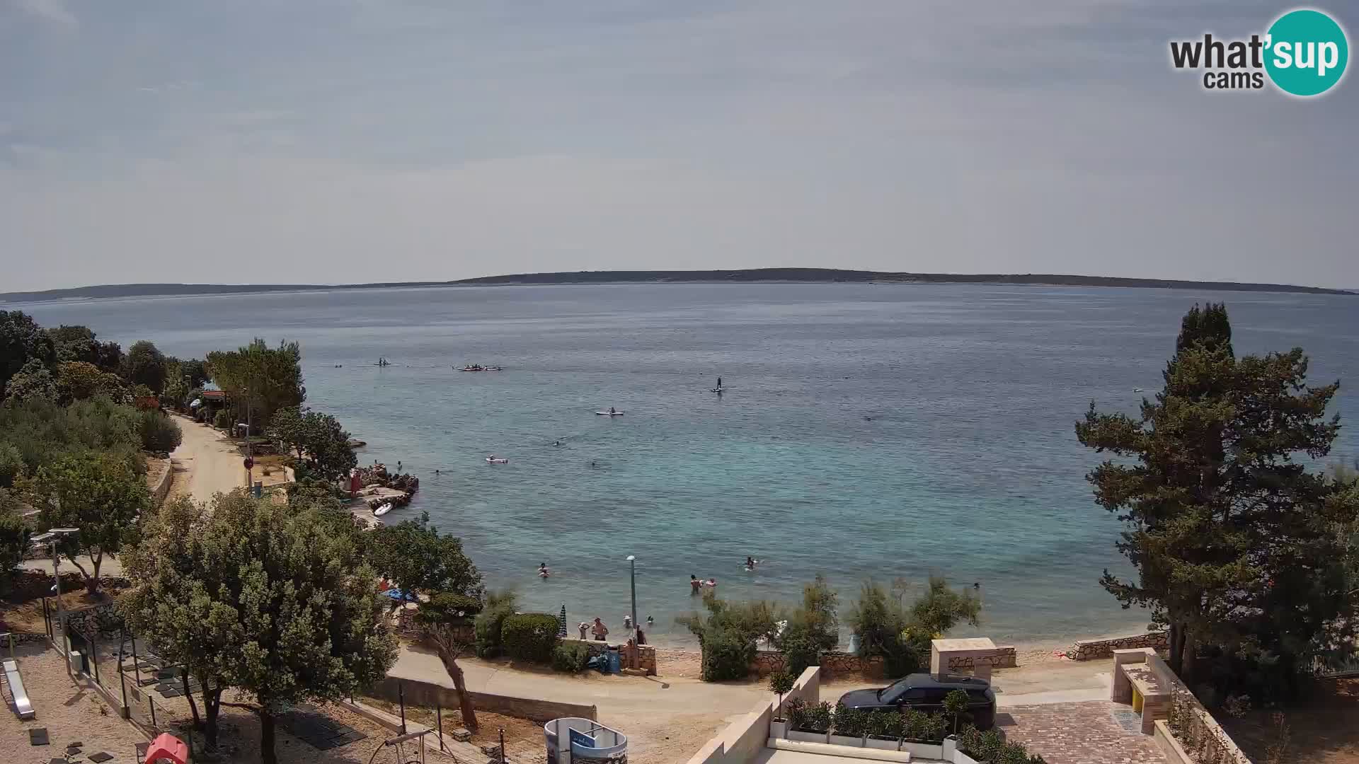 Webcam Plaža Male Mandre – Diretta dalla spiaggia sull’isola di Pag
