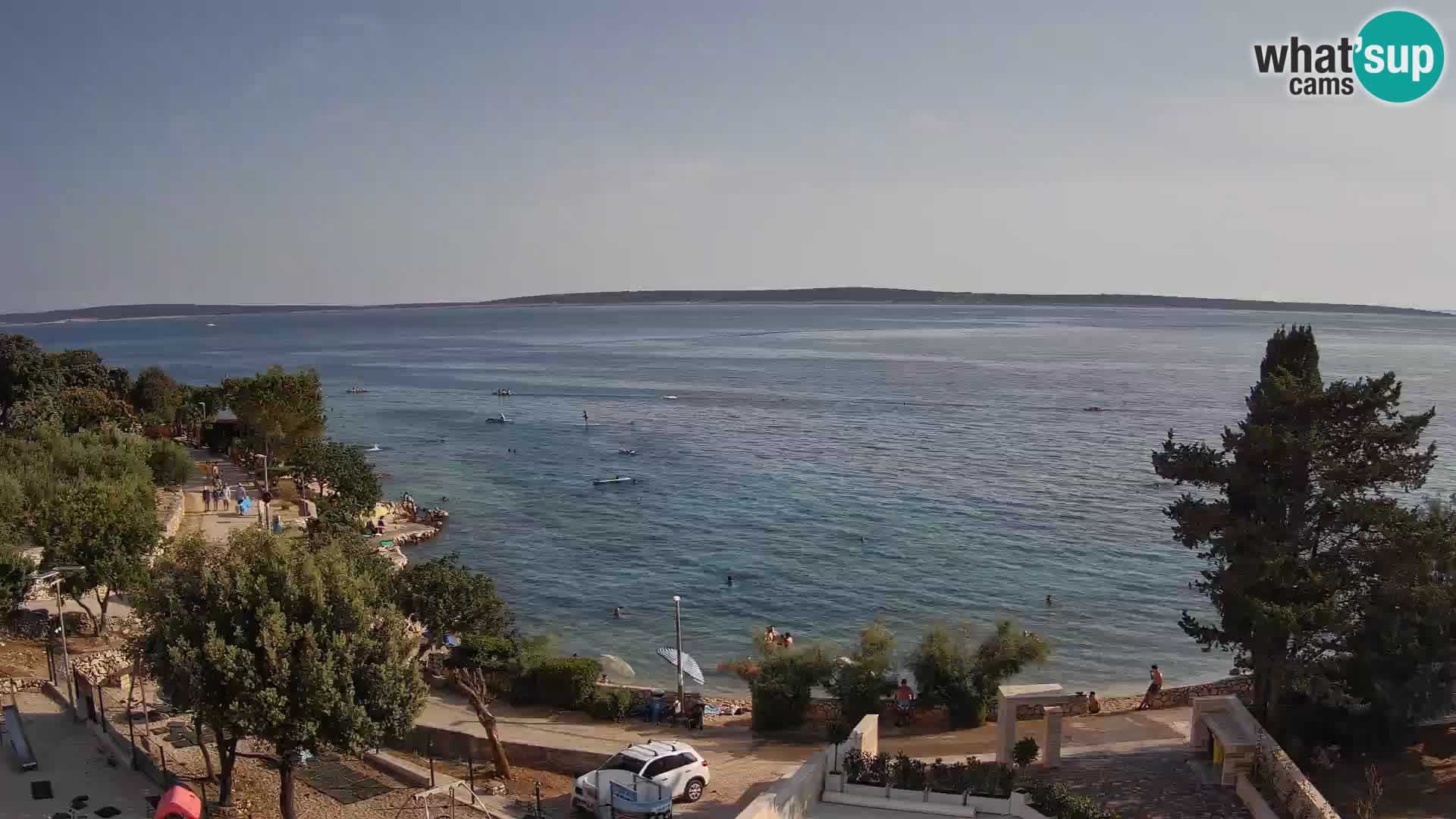 Webcam Plage Male Mandre – Vue en direct depuis l’île de Pag