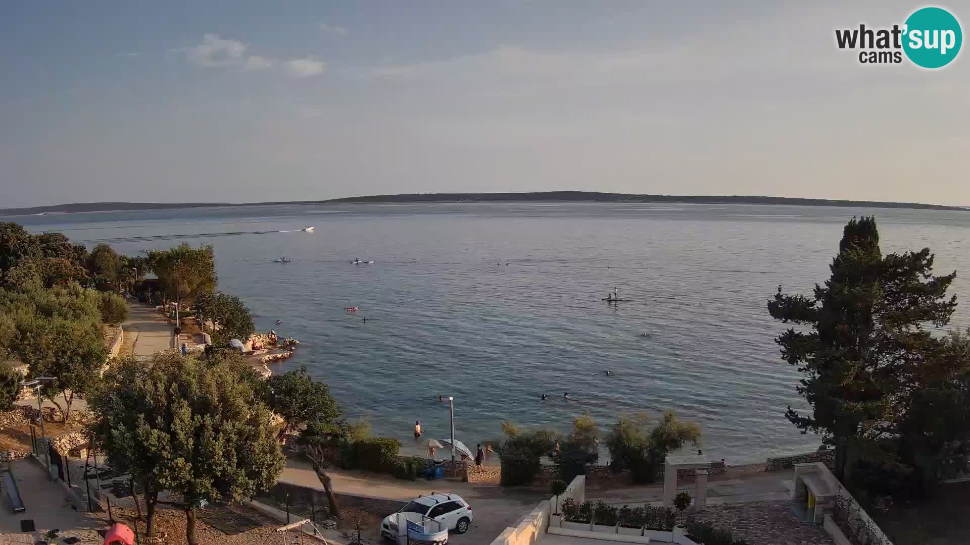 Webcam Plage Male Mandre – Vue en direct depuis l’île de Pag