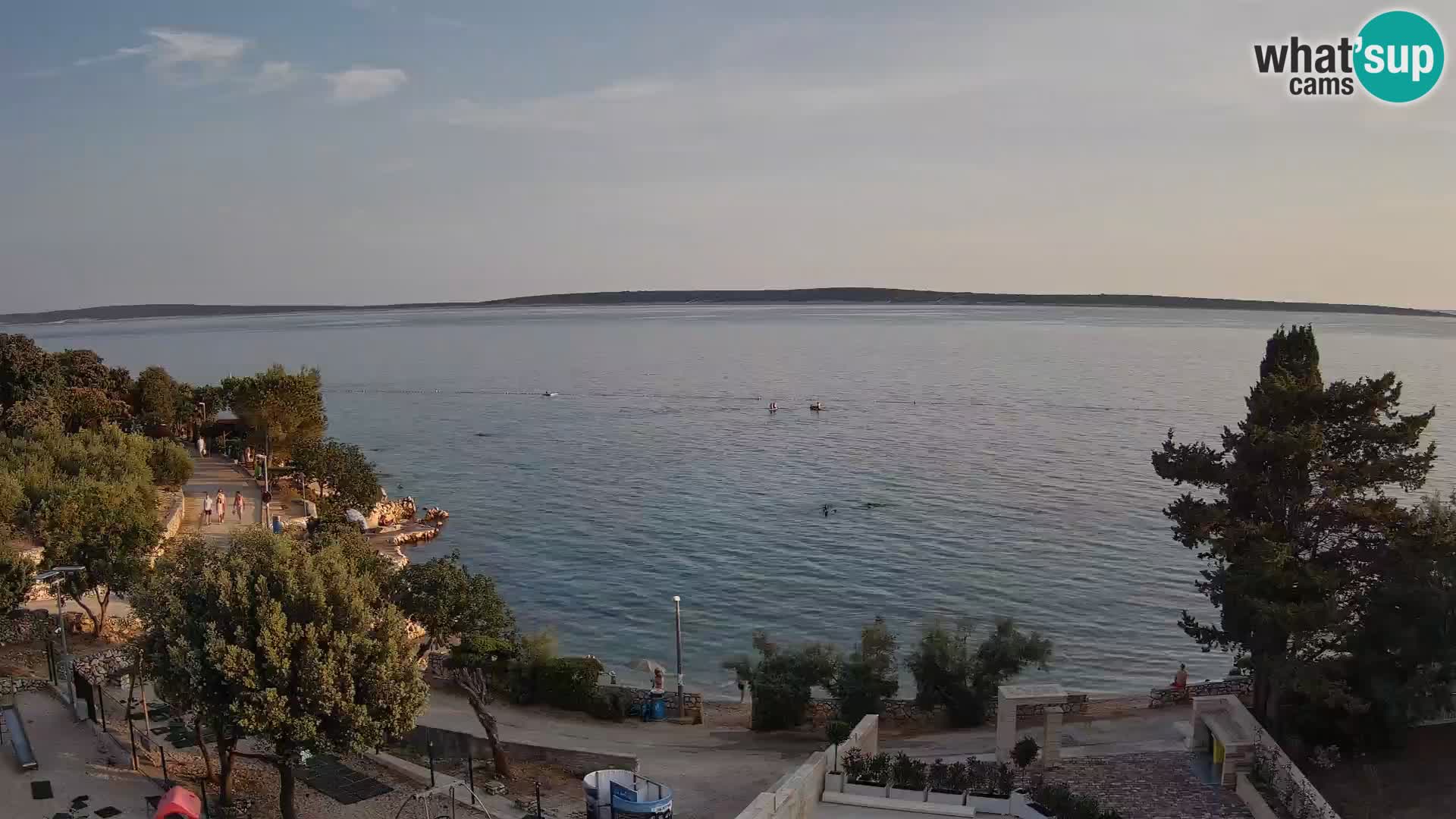 Web kamera Plaža Male Mandre – Pogled uživo s otoka Paga