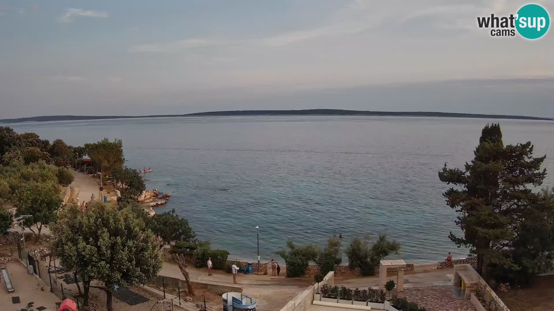 Webcam Plage Male Mandre – Vue en direct depuis l’île de Pag
