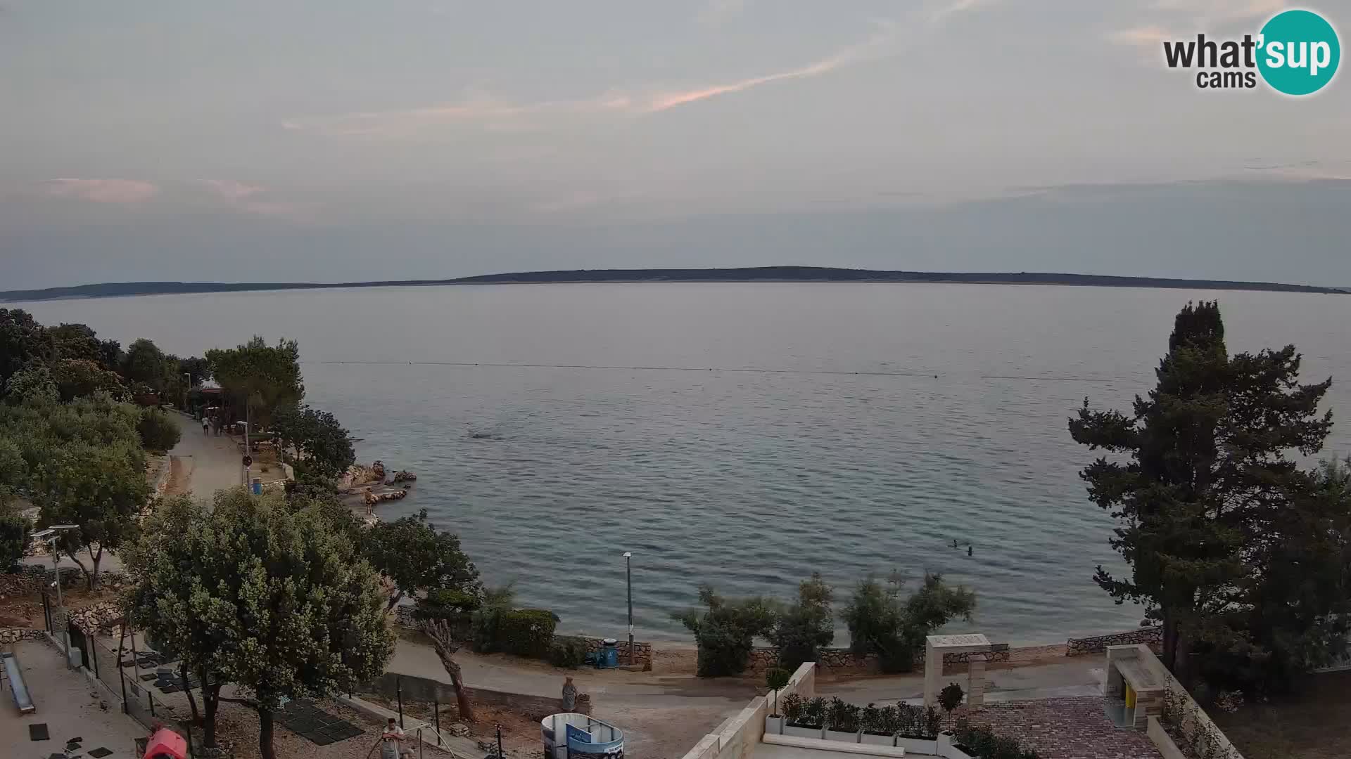 Webcam Plage Male Mandre – Vue en direct depuis l’île de Pag