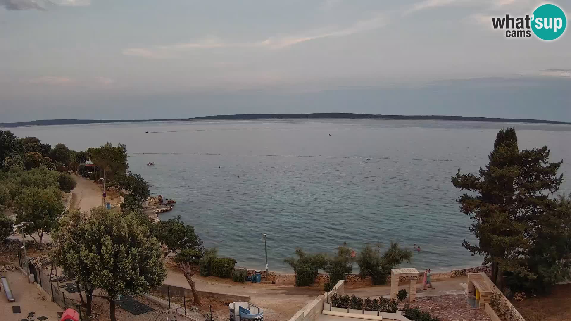 Webcam Plage Male Mandre – Vue en direct depuis l’île de Pag