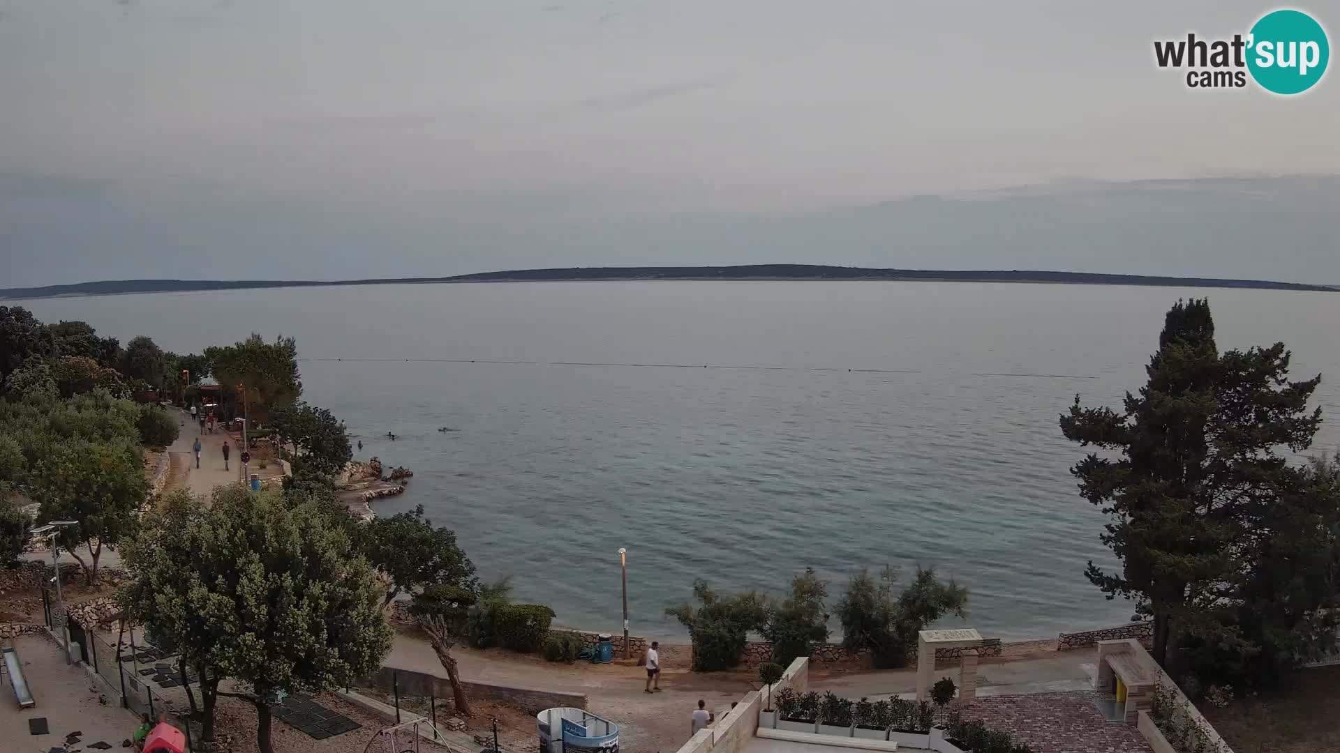 Webcam Strand Male Mandre – Liveblick von der Insel Pag