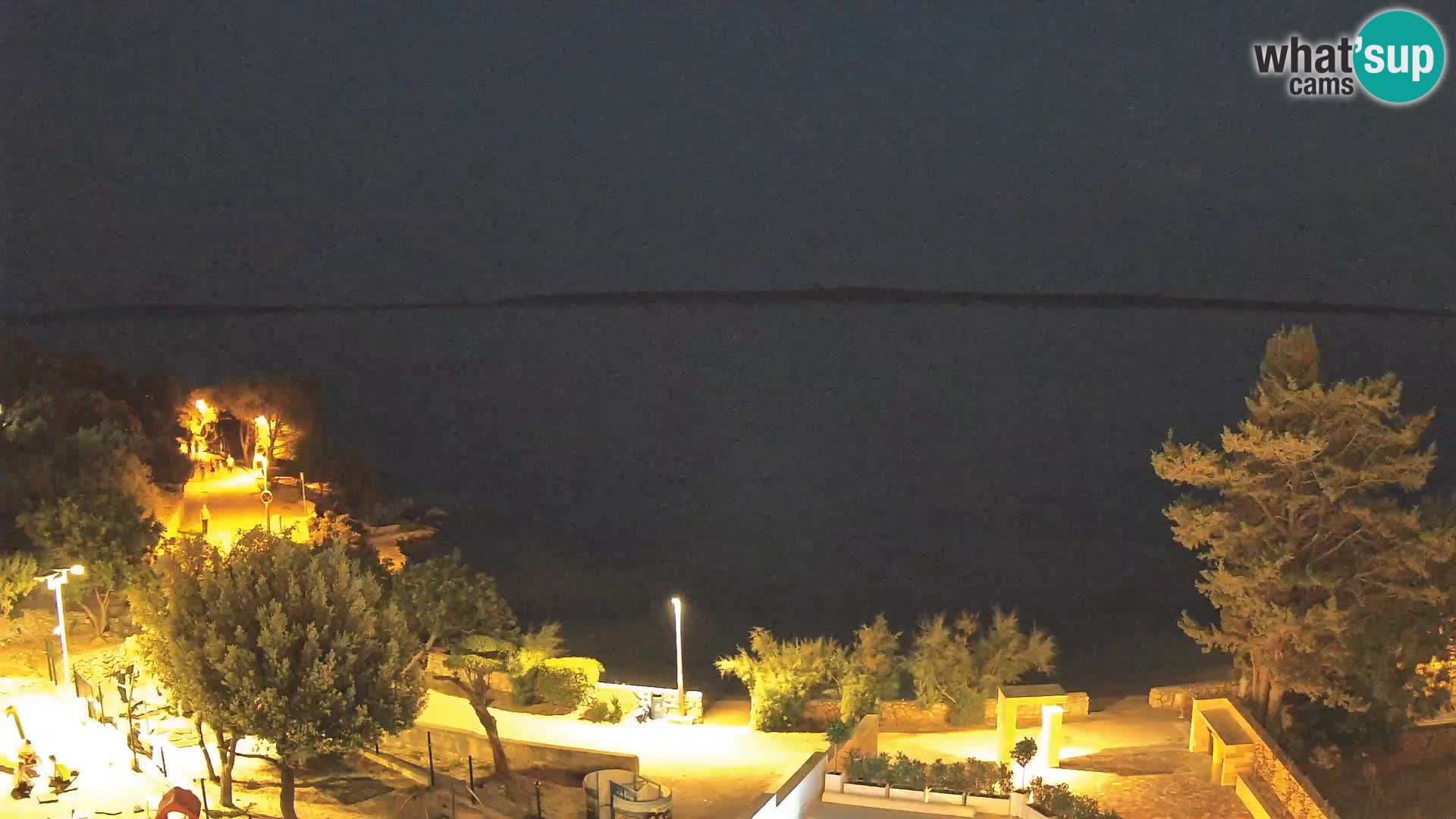 Web kamera Plaža Male Mandre – Pogled uživo s otoka Paga