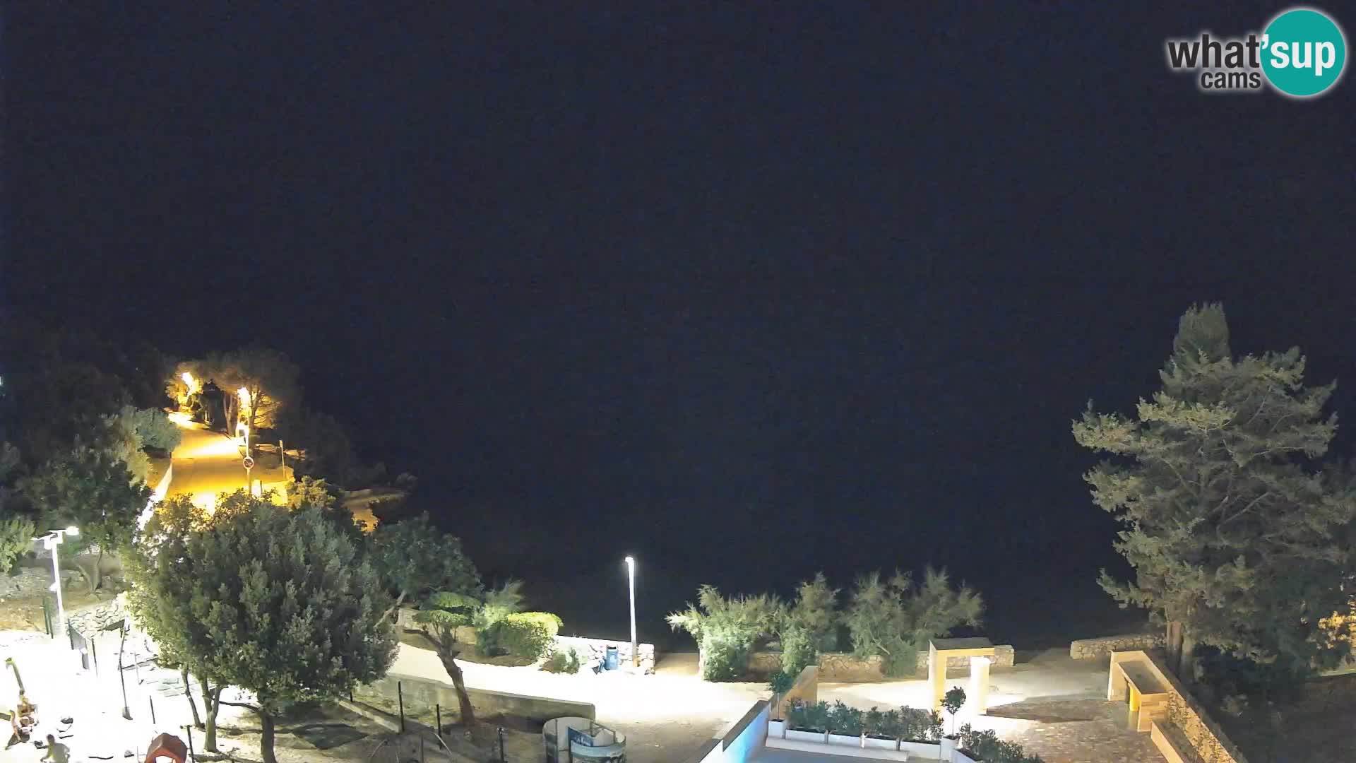 Webcam Plage Male Mandre – Vue en direct depuis l’île de Pag