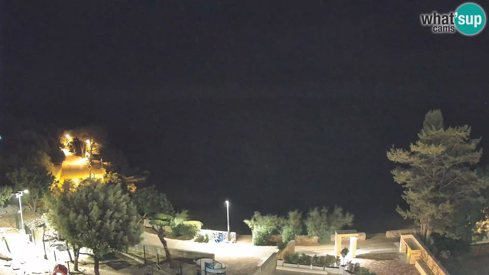 Web kamera Plaža Male Mandre – Pogled uživo s otoka Paga