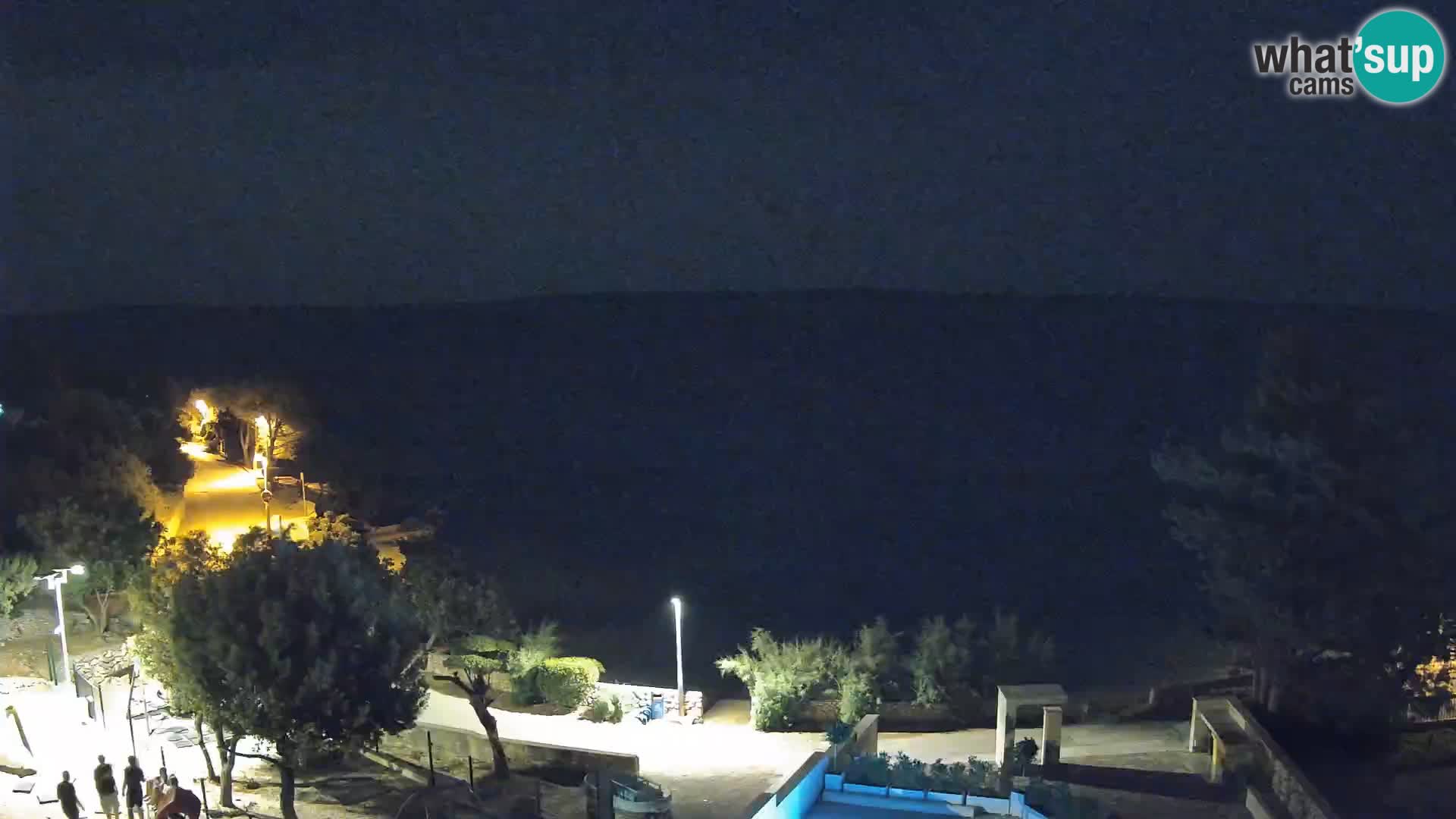 Web kamera Plaža Male Mandre – Pogled uživo s otoka Paga