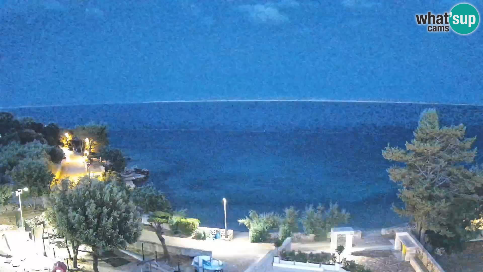 Webcam Strand Male Mandre – Liveblick von der Insel Pag