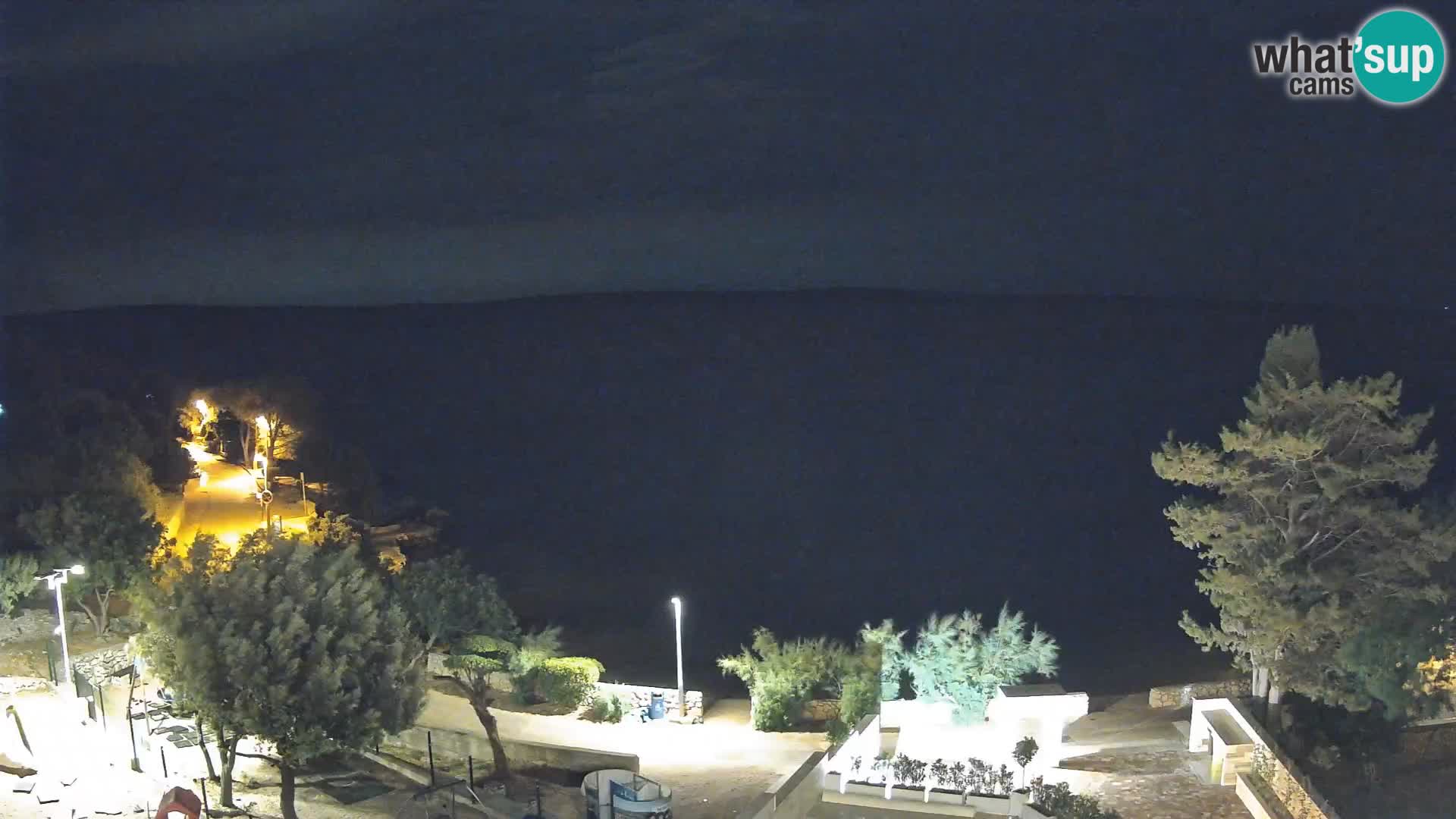 Webcam Plage Male Mandre – Vue en direct depuis l’île de Pag