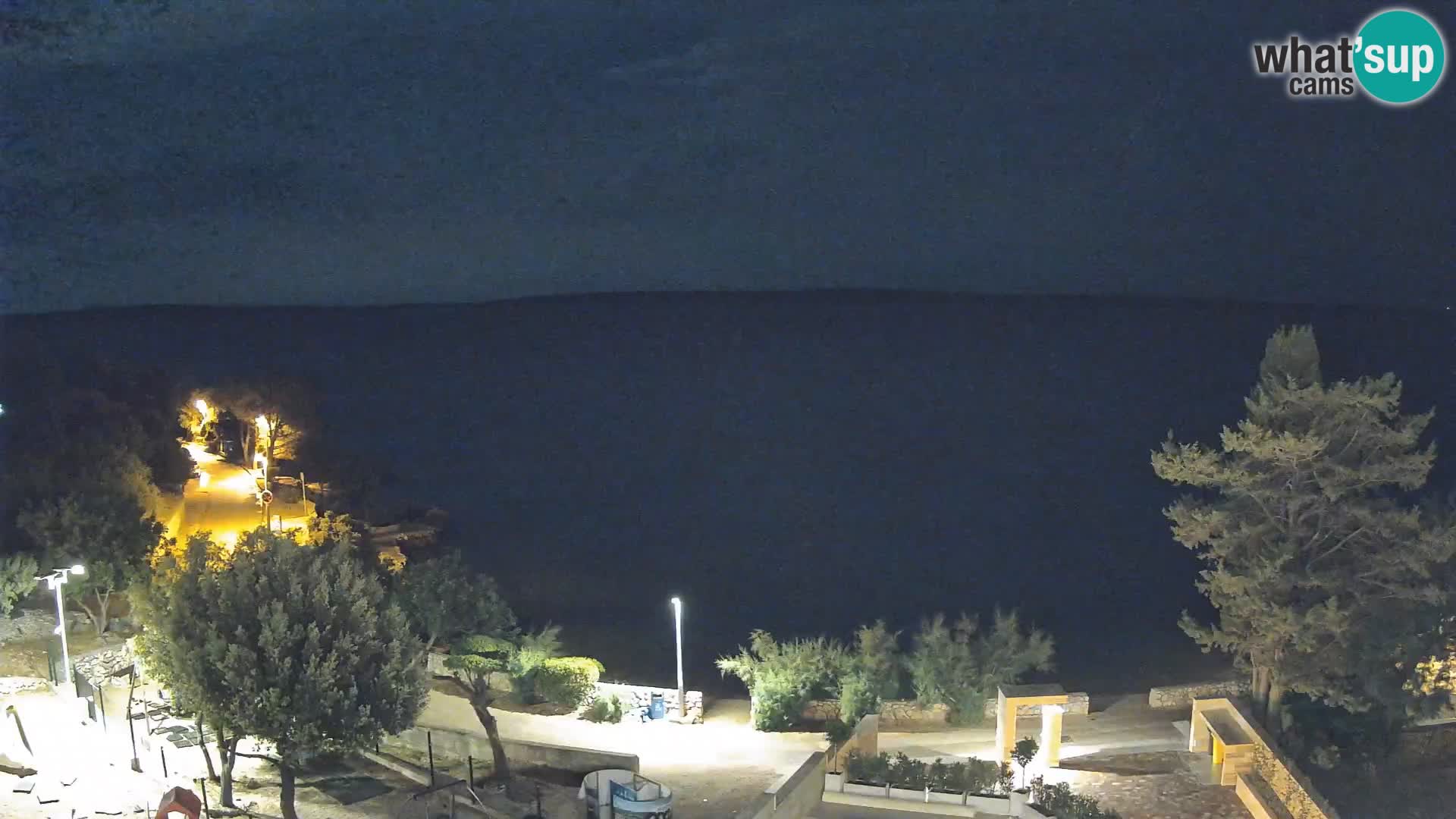Webcam Plage Male Mandre – Vue en direct depuis l’île de Pag