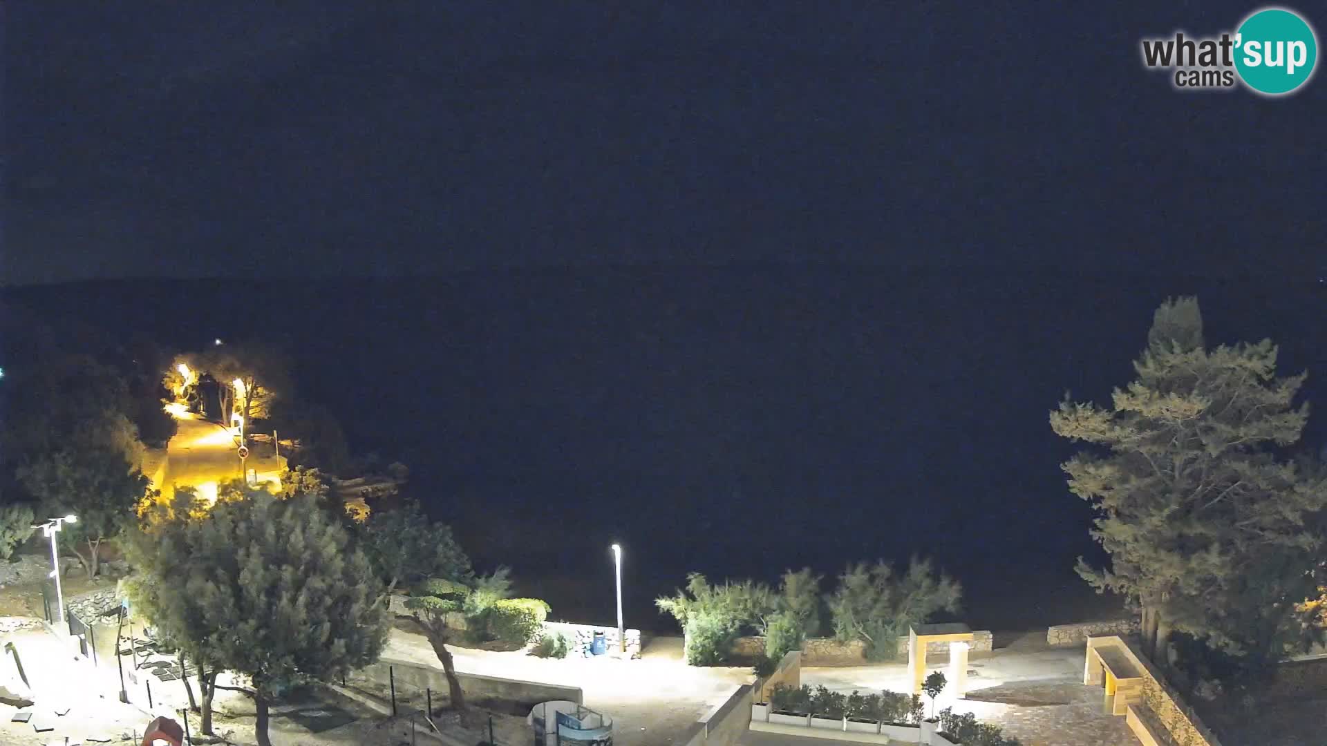 Webcam Plage Male Mandre – Vue en direct depuis l’île de Pag