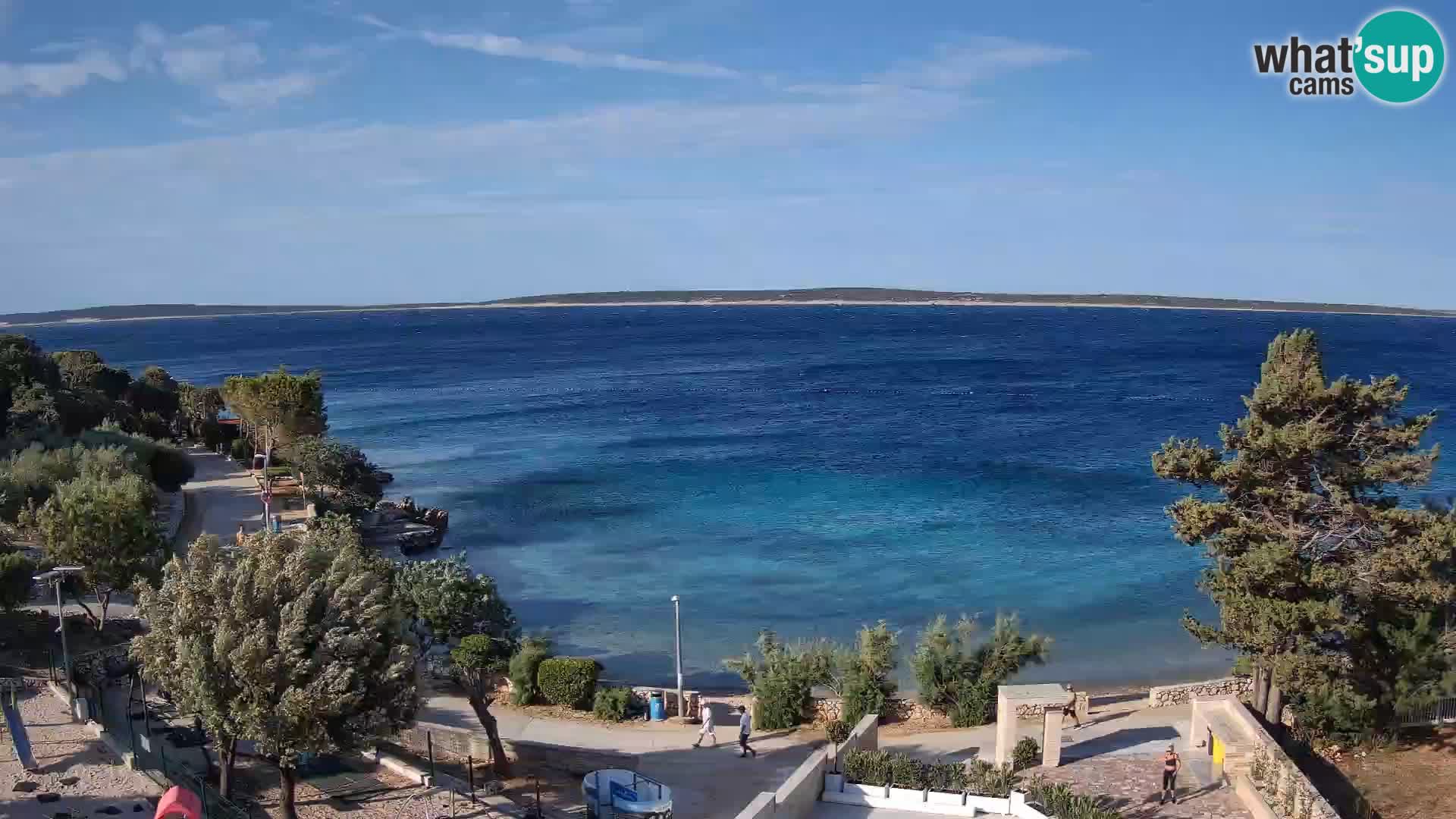 Webcam Plage Male Mandre – Vue en direct depuis l’île de Pag