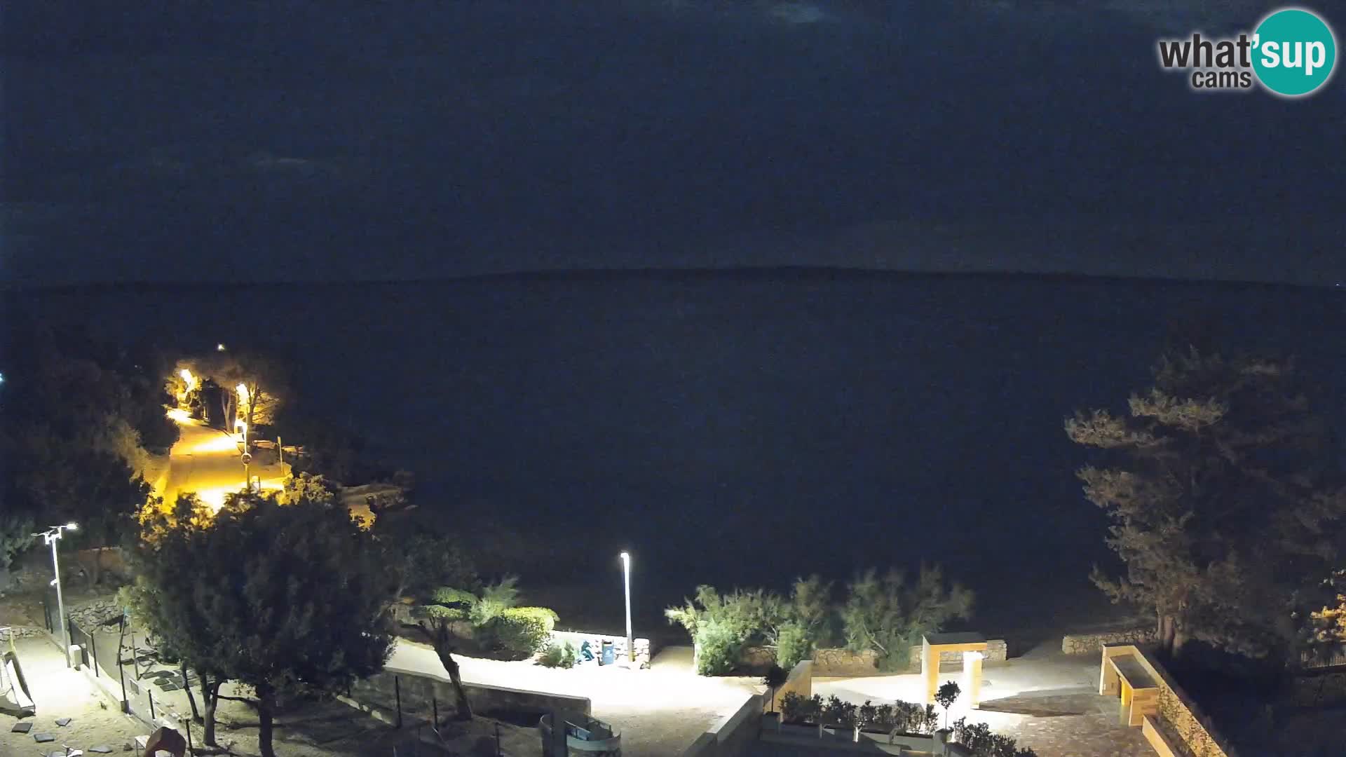 Webcam Plage Male Mandre – Vue en direct depuis l’île de Pag
