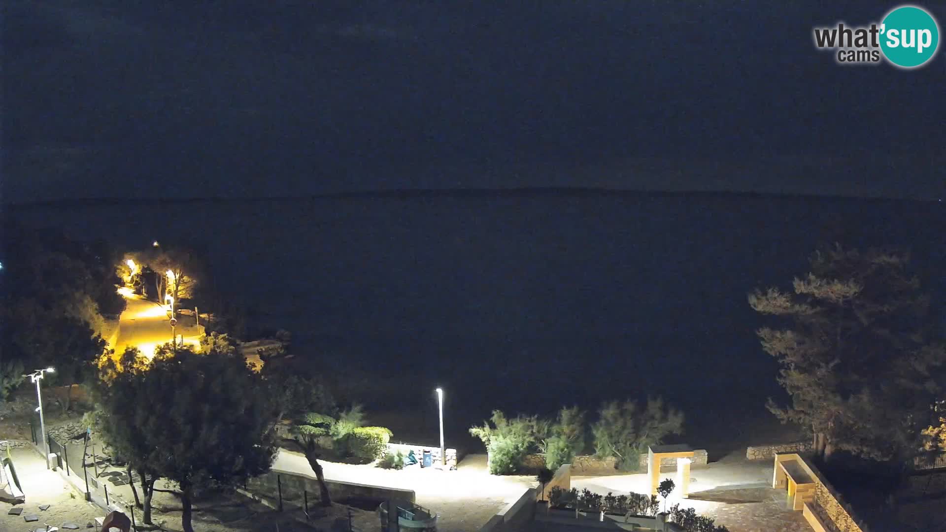 Web kamera Plaža Male Mandre – Pogled uživo s otoka Paga