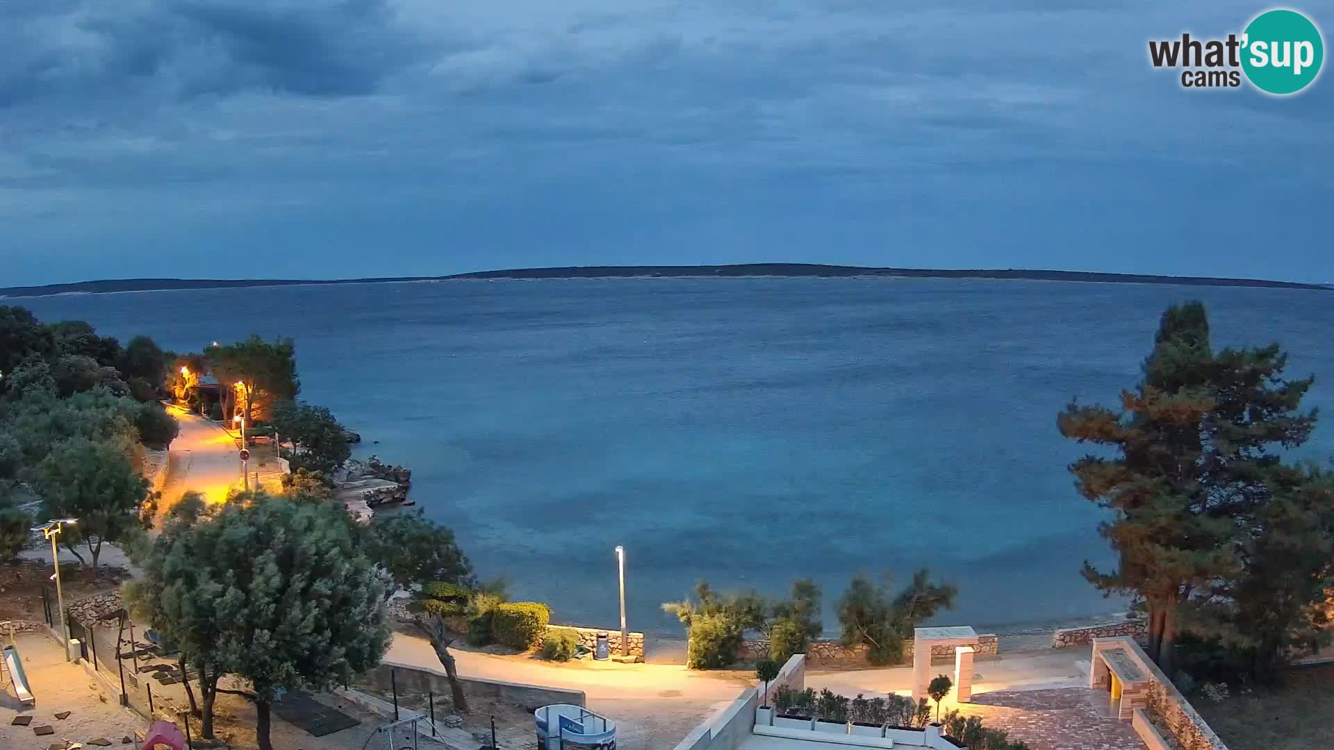Webcam Plaža Male Mandre – Diretta dalla spiaggia sull’isola di Pag