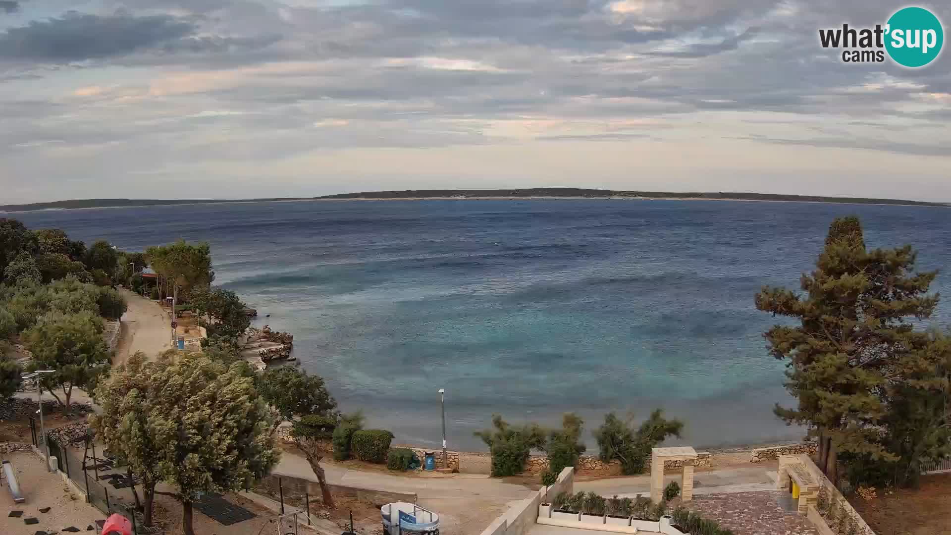 Webcam Plaža Male Mandre – Diretta dalla spiaggia sull’isola di Pag