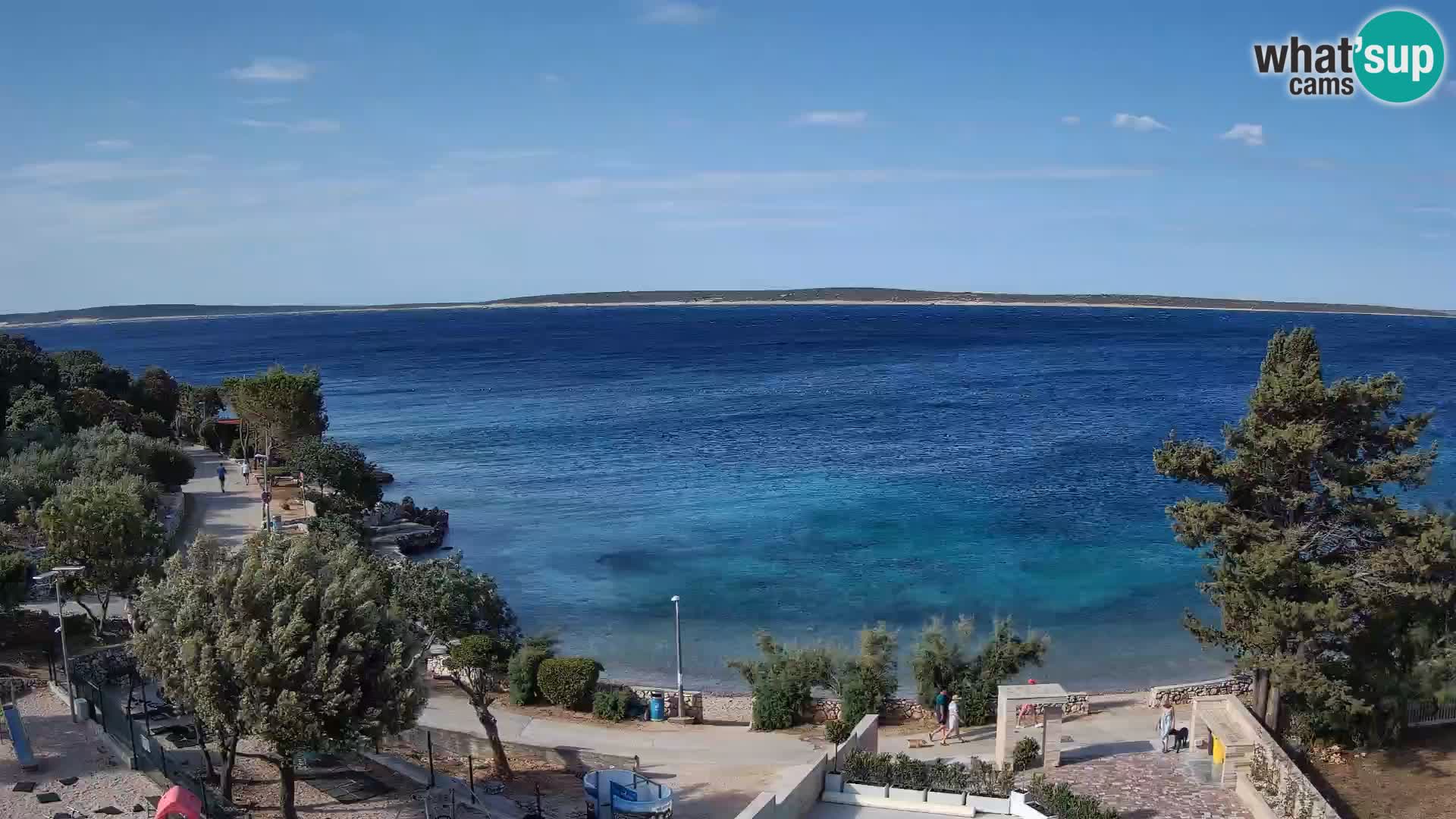 Webcam Plaža Male Mandre – Diretta dalla spiaggia sull’isola di Pag
