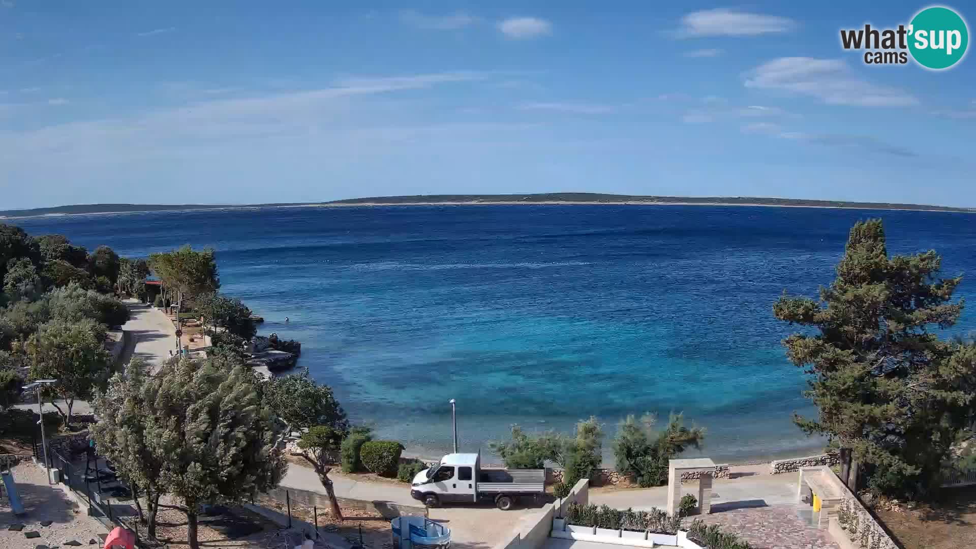 Webcam Plaža Male Mandre – Live View from Pag Island