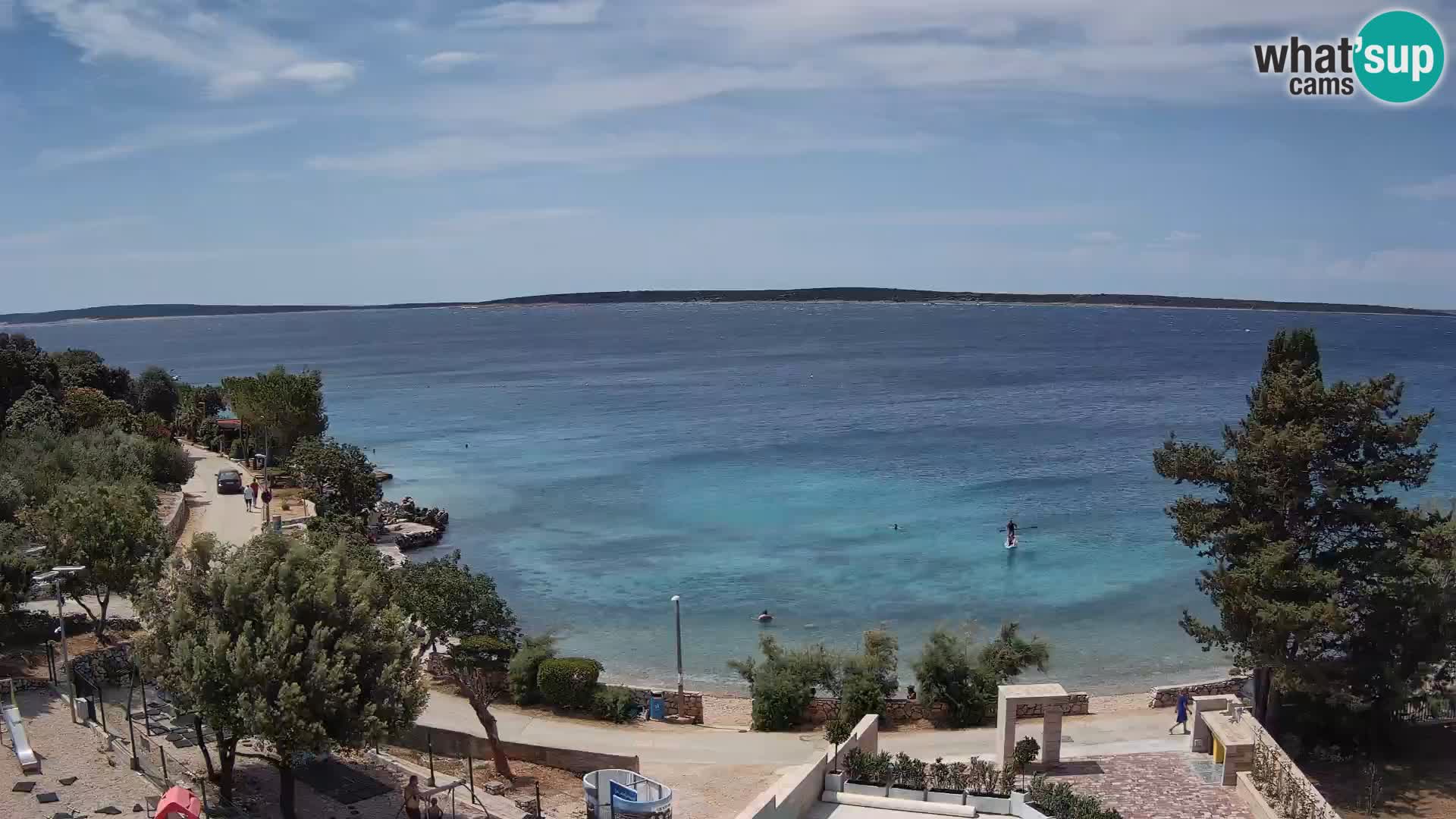 Webcam Strand Male Mandre – Liveblick von der Insel Pag
