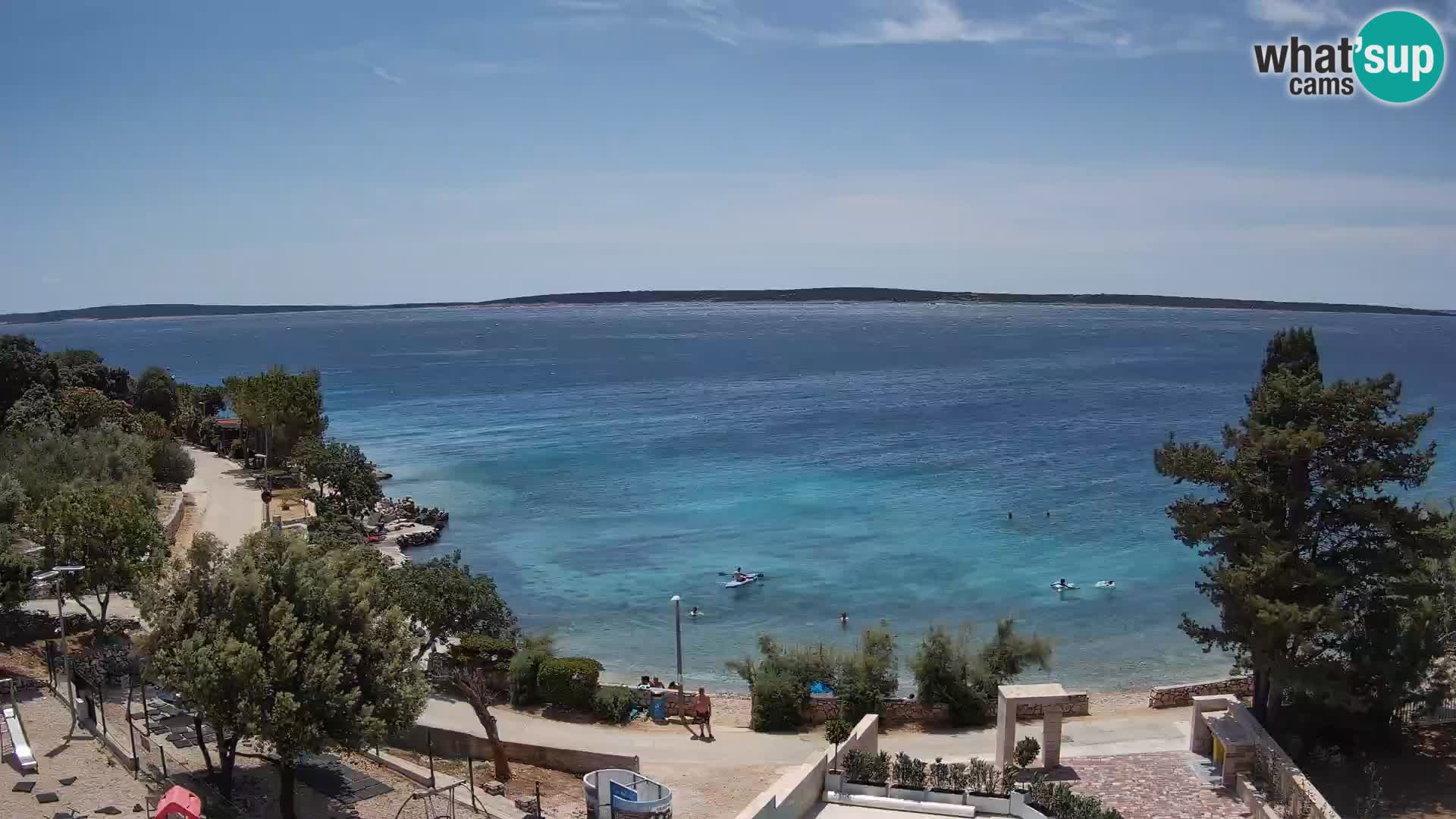 Webcam Plaža Male Mandre – Live View from Pag Island