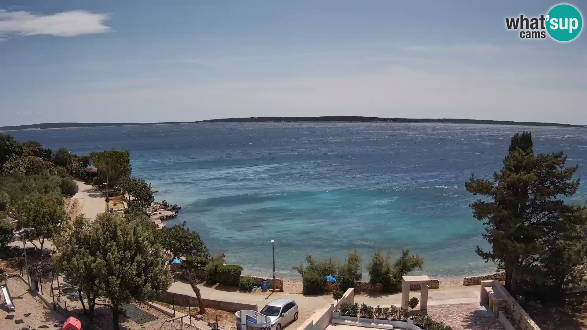 Webcam Strand Male Mandre – Liveblick von der Insel Pag