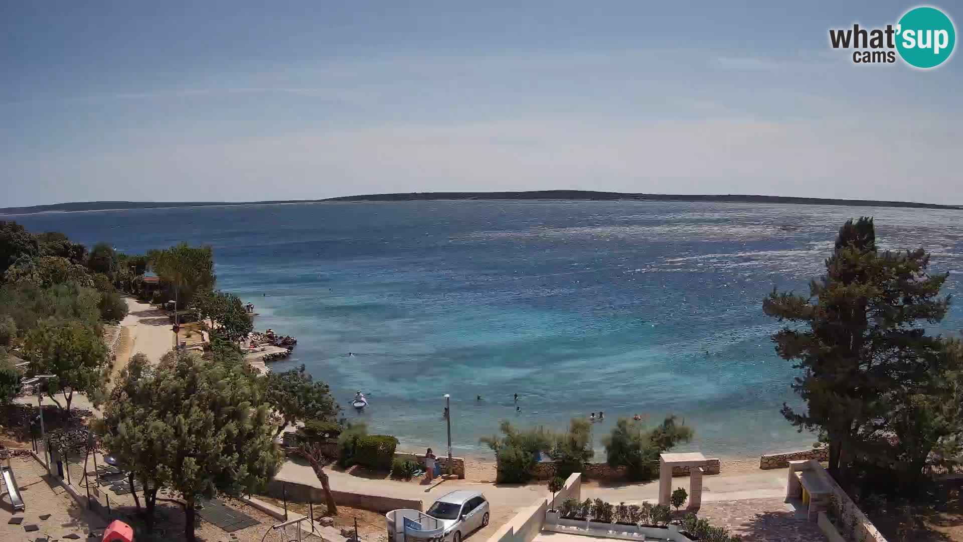 Webcam Plaža Male Mandre – Diretta dalla spiaggia sull’isola di Pag