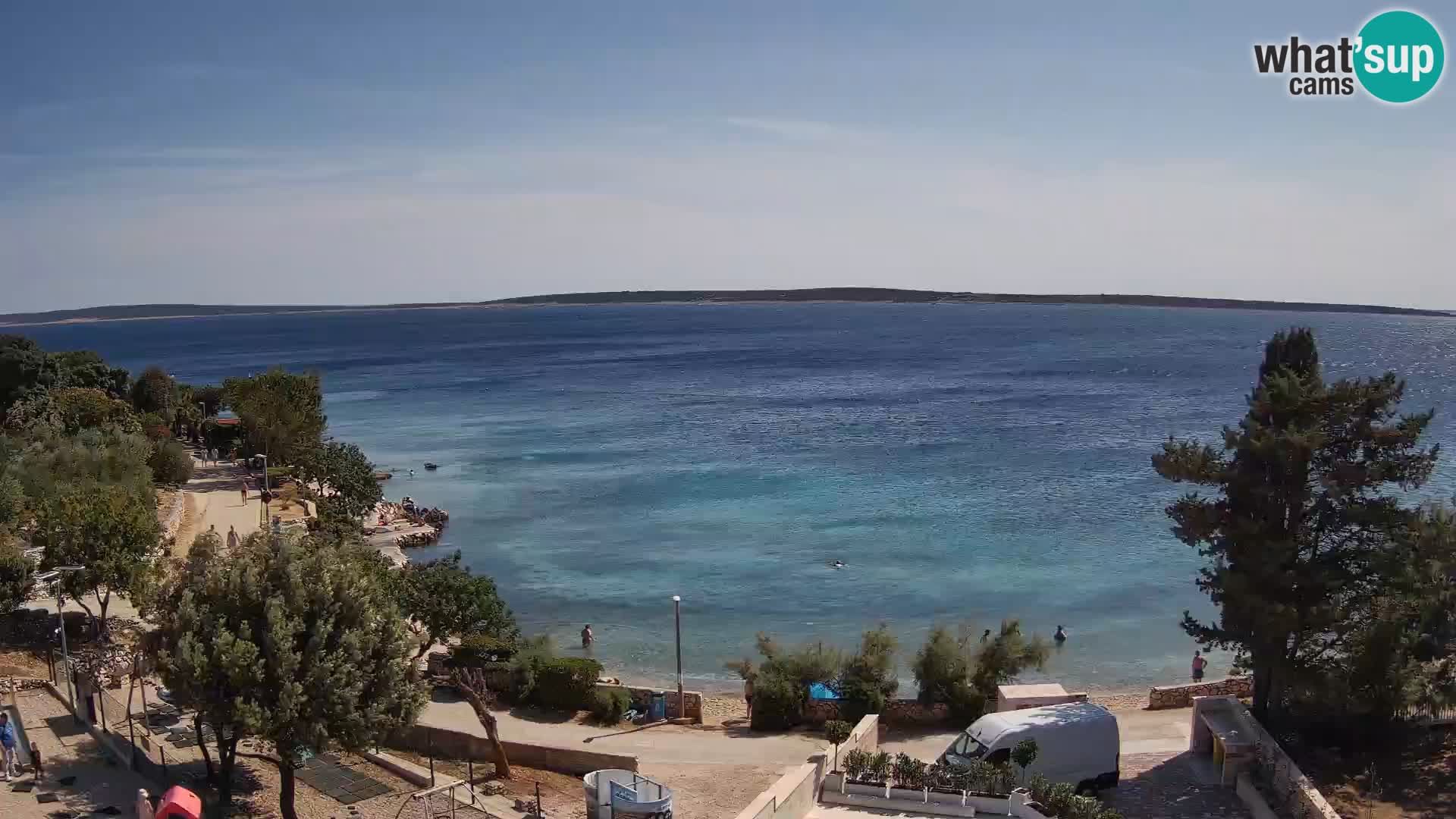 Webcam Strand Male Mandre – Liveblick von der Insel Pag