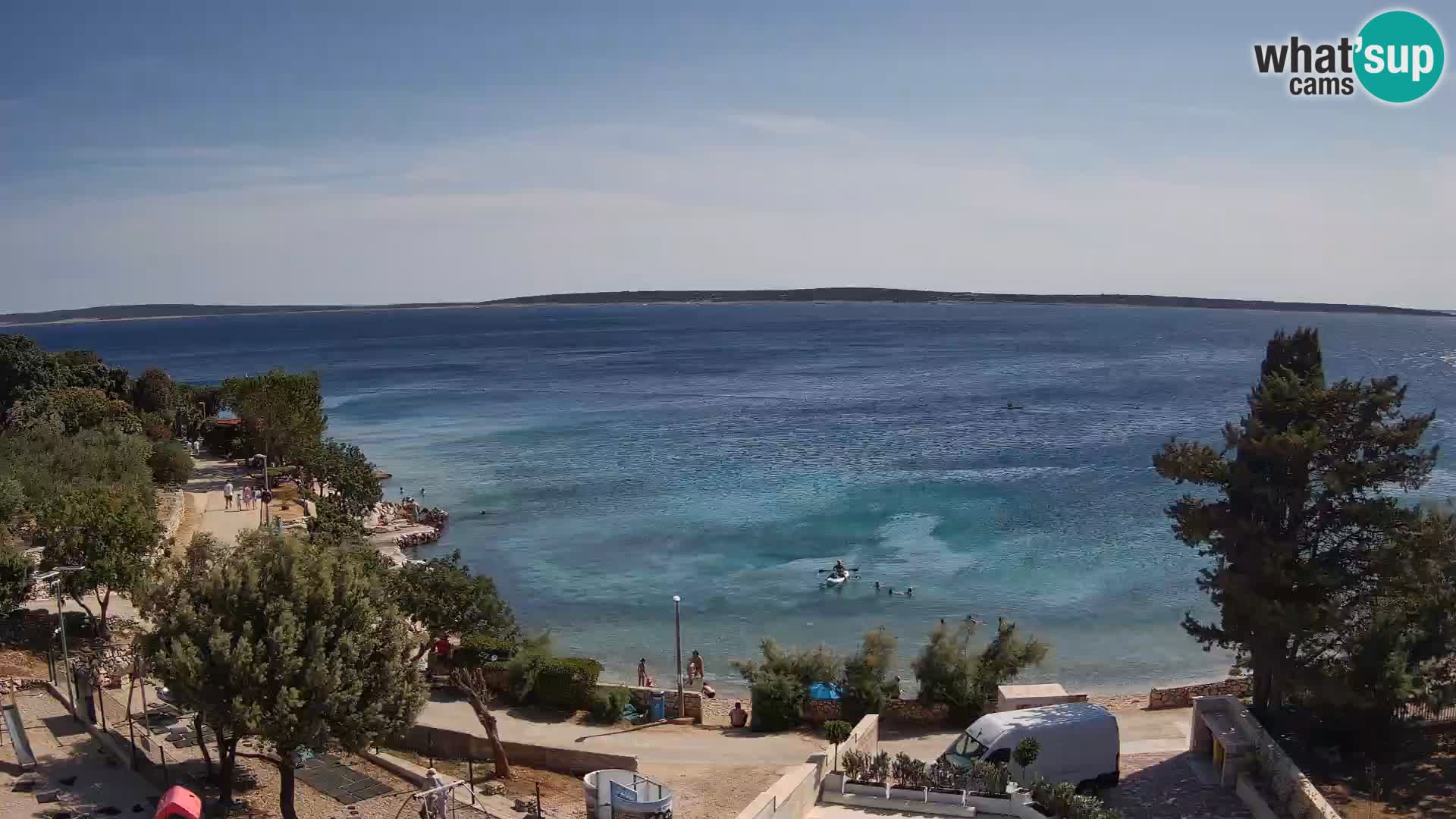 Webcam Strand Male Mandre – Liveblick von der Insel Pag