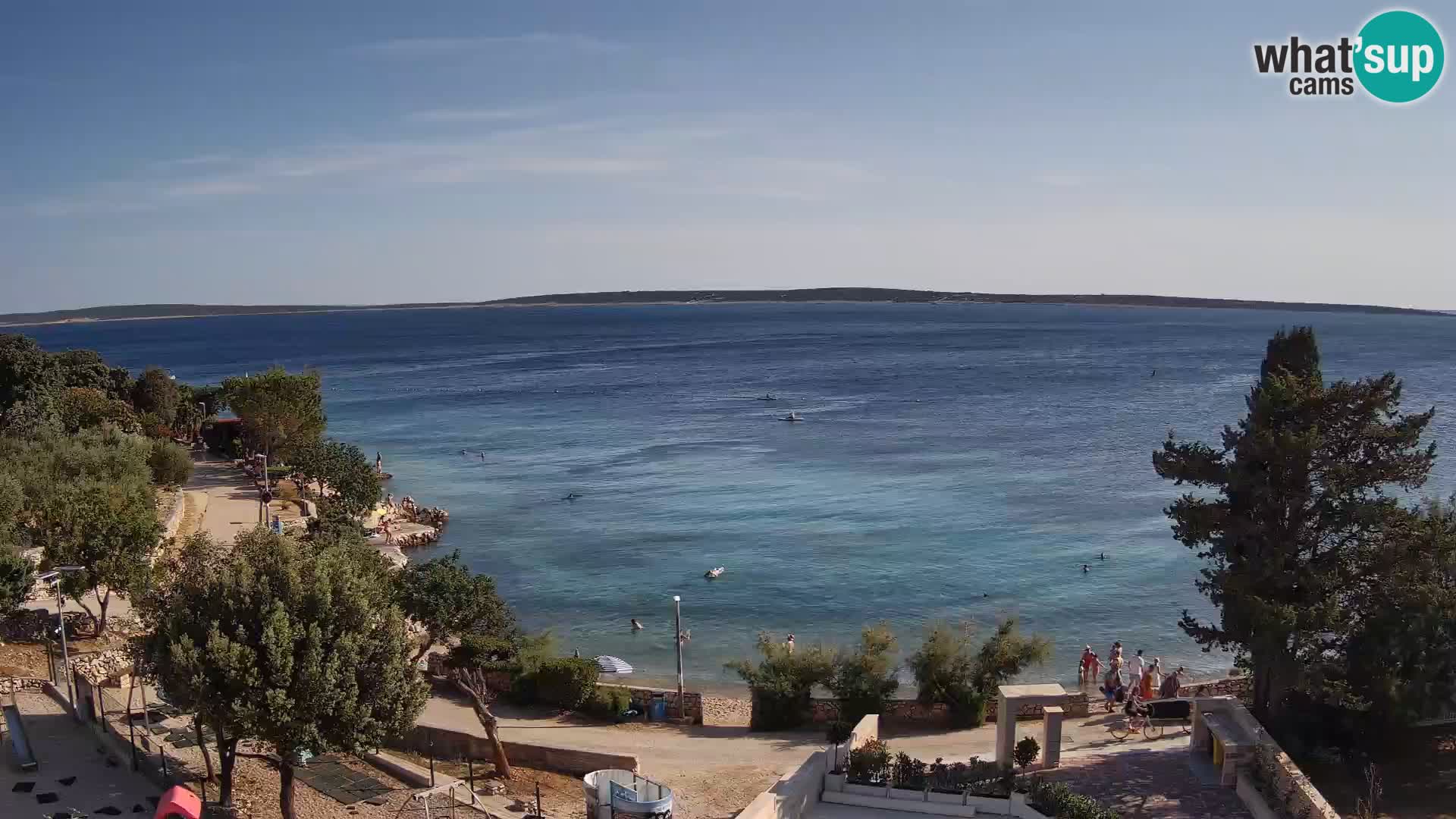 Webcam Strand Male Mandre – Liveblick von der Insel Pag