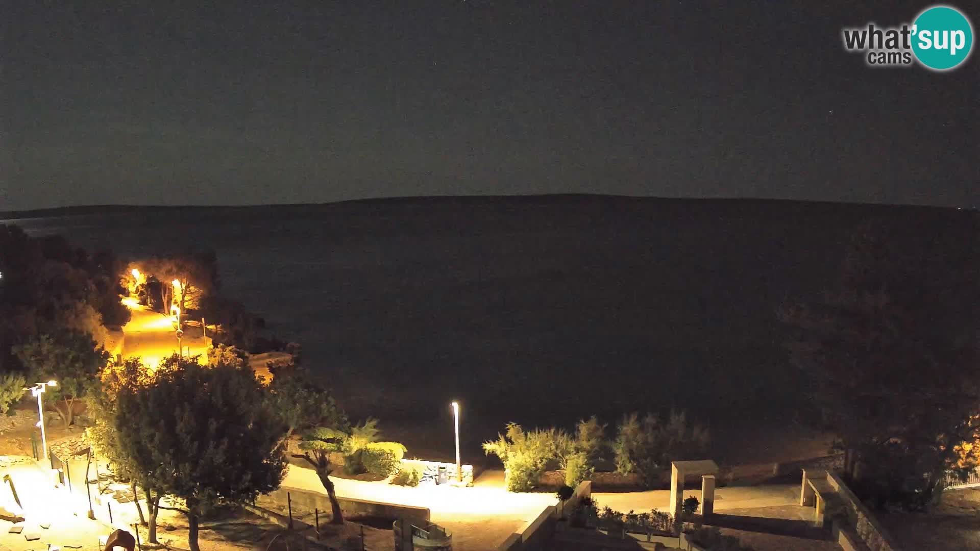 Webcam Plage Male Mandre – Vue en direct depuis l’île de Pag