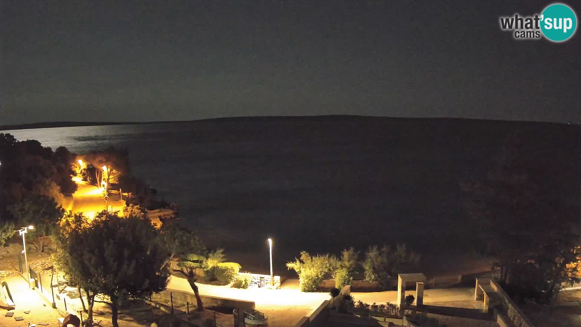 Webcam Strand Male Mandre – Liveblick von der Insel Pag