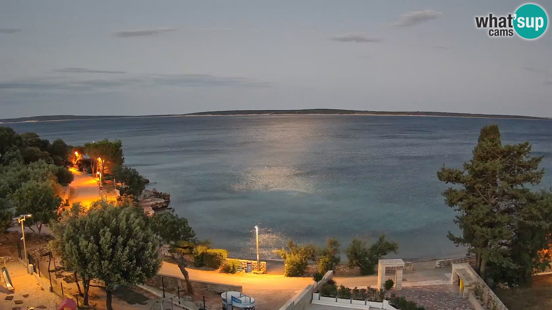 Webcam Plaža Male Mandre – Live View from Pag Island