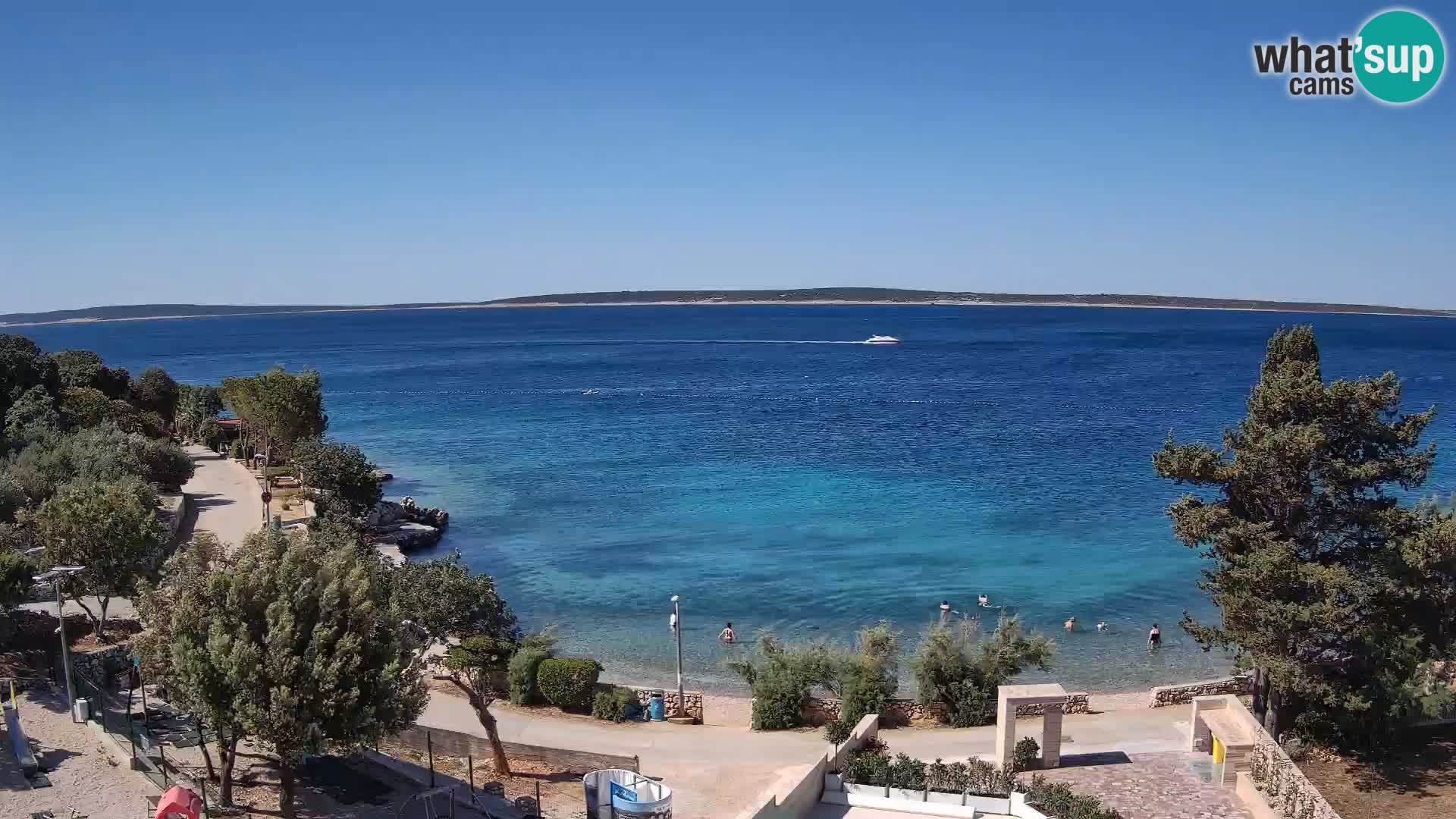 Webcam Plaža Male Mandre – Live View from Pag Island