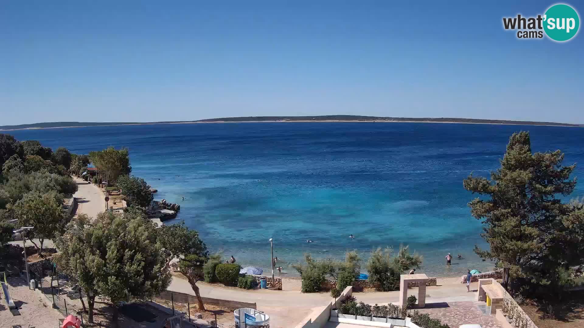 Webcam Plaža Male Mandre – Diretta dalla spiaggia sull’isola di Pag
