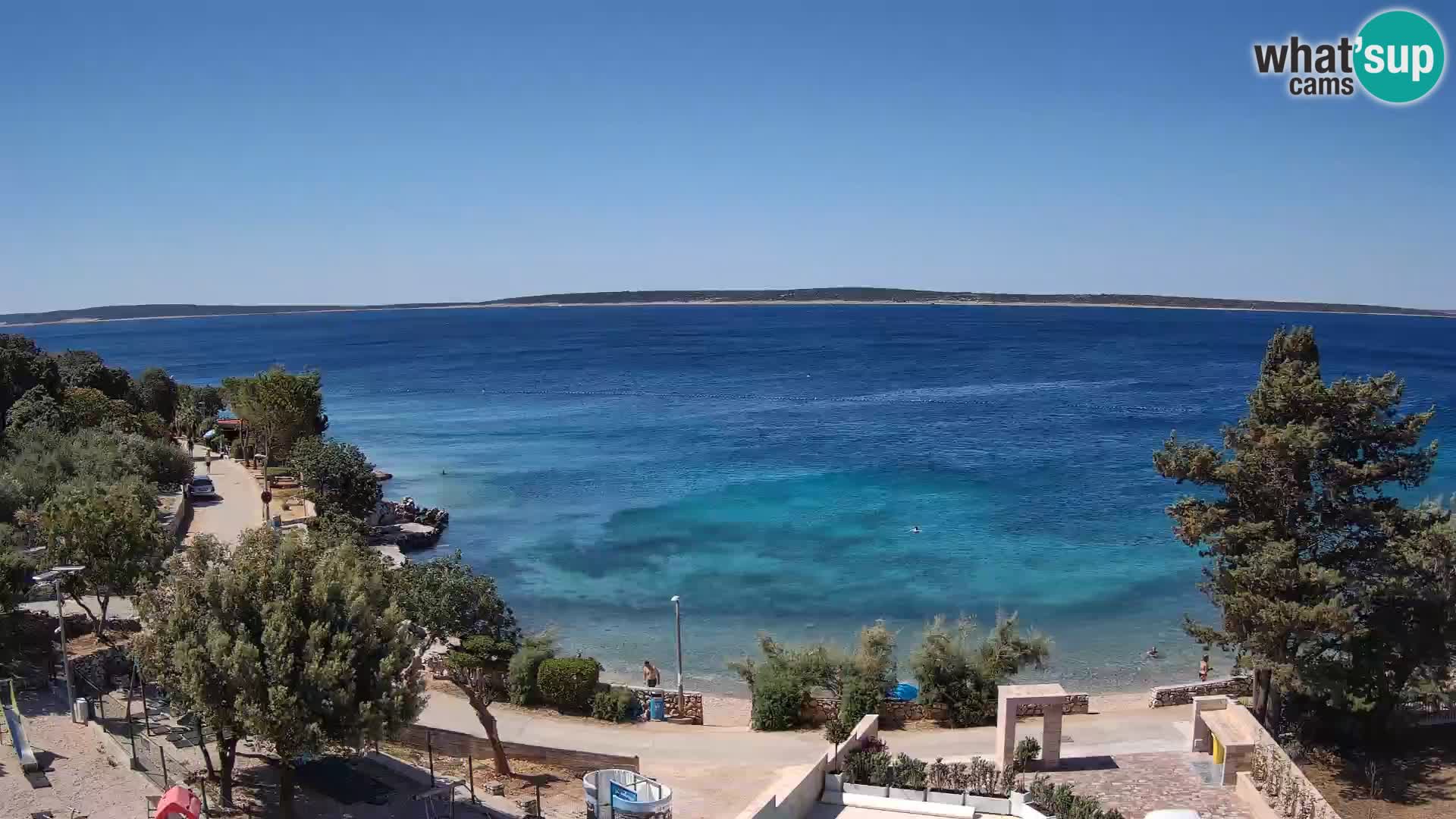 Webcam Plaža Male Mandre – Diretta dalla spiaggia sull’isola di Pag