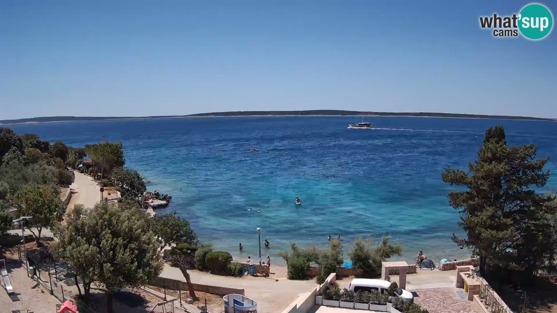 Webcam Plaža Male Mandre – Live View from Pag Island